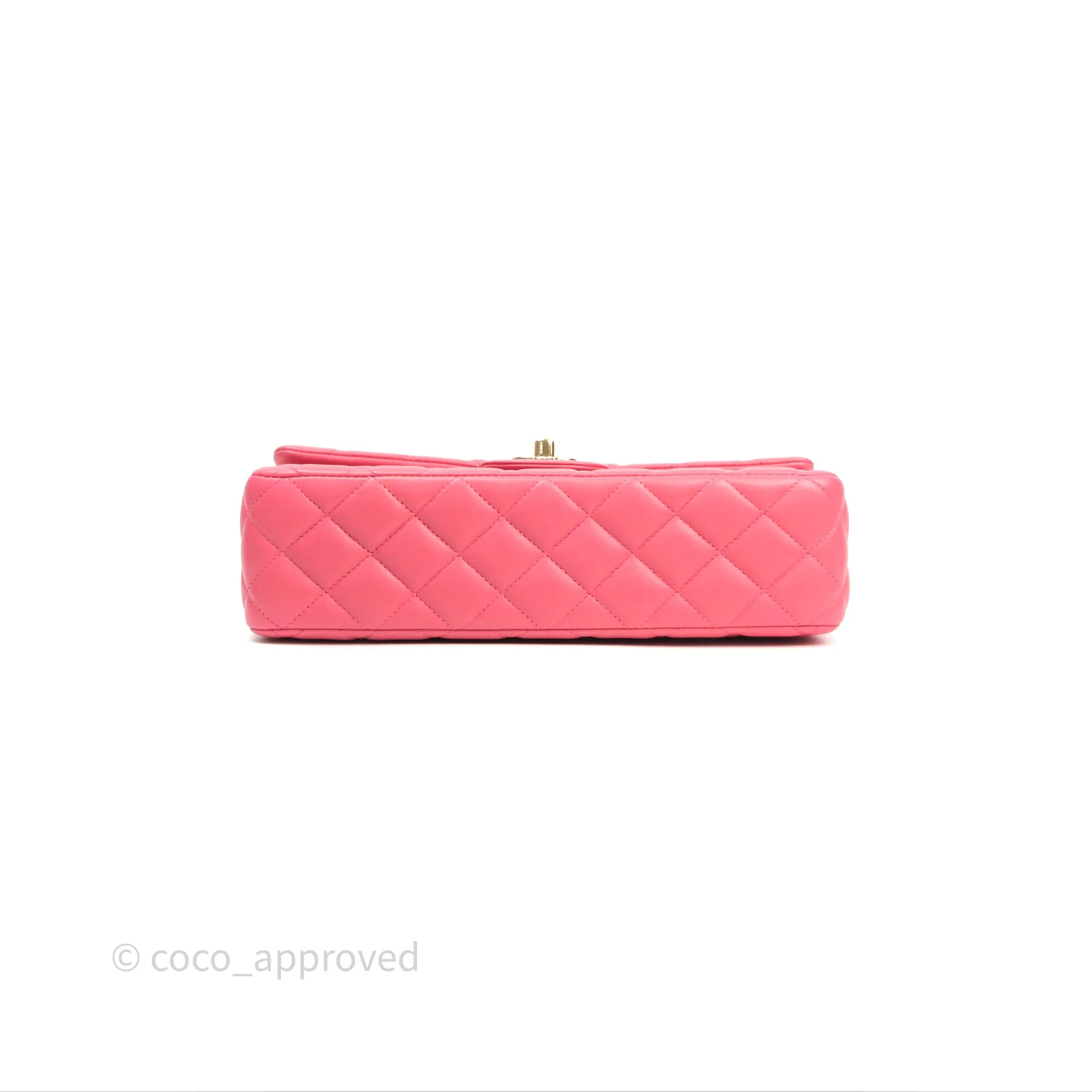 Chanel M/L Medium Flap Bag Valentine Limited Edition Pink Lambskin Gold Hardware