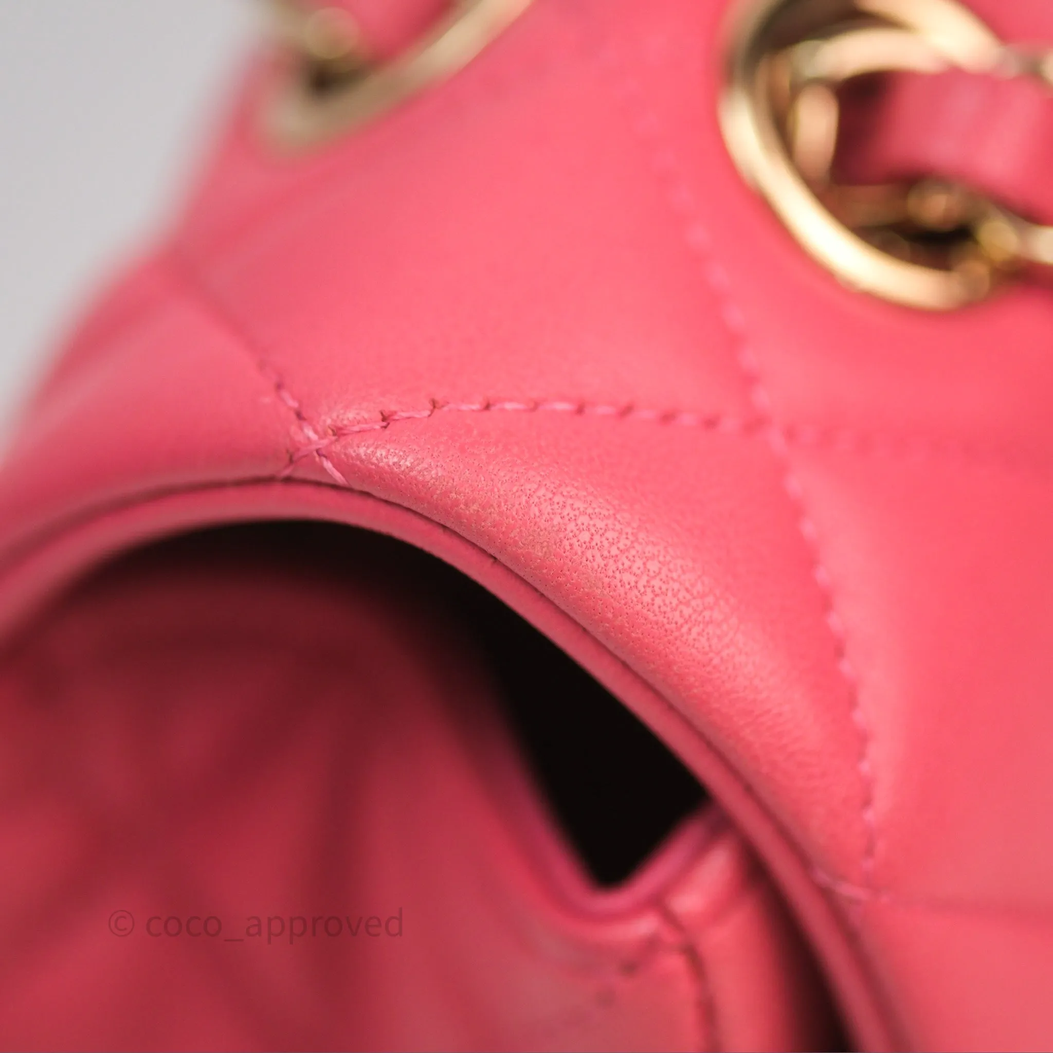 Chanel M/L Medium Flap Bag Valentine Limited Edition Pink Lambskin Gold Hardware