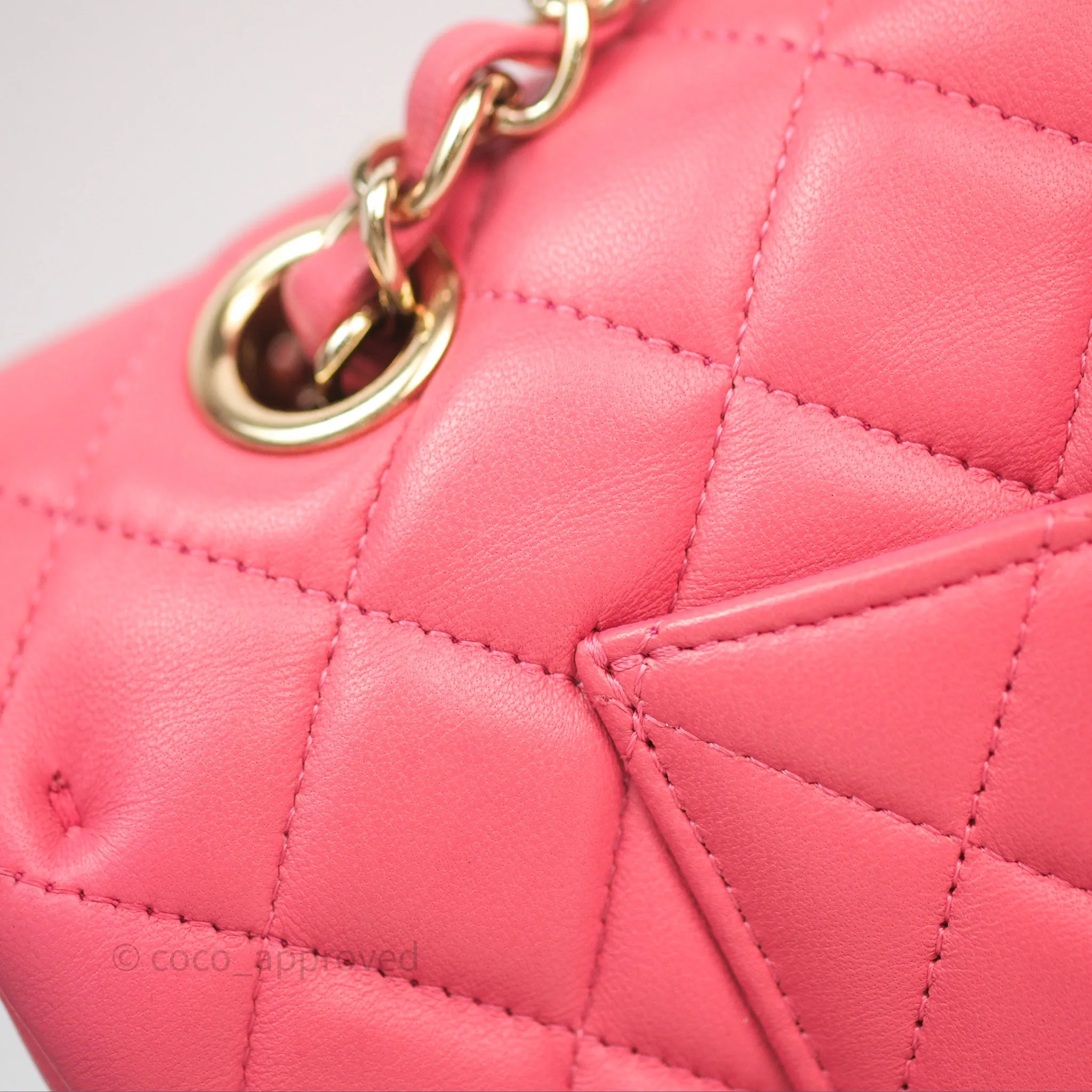 Chanel M/L Medium Flap Bag Valentine Limited Edition Pink Lambskin Gold Hardware