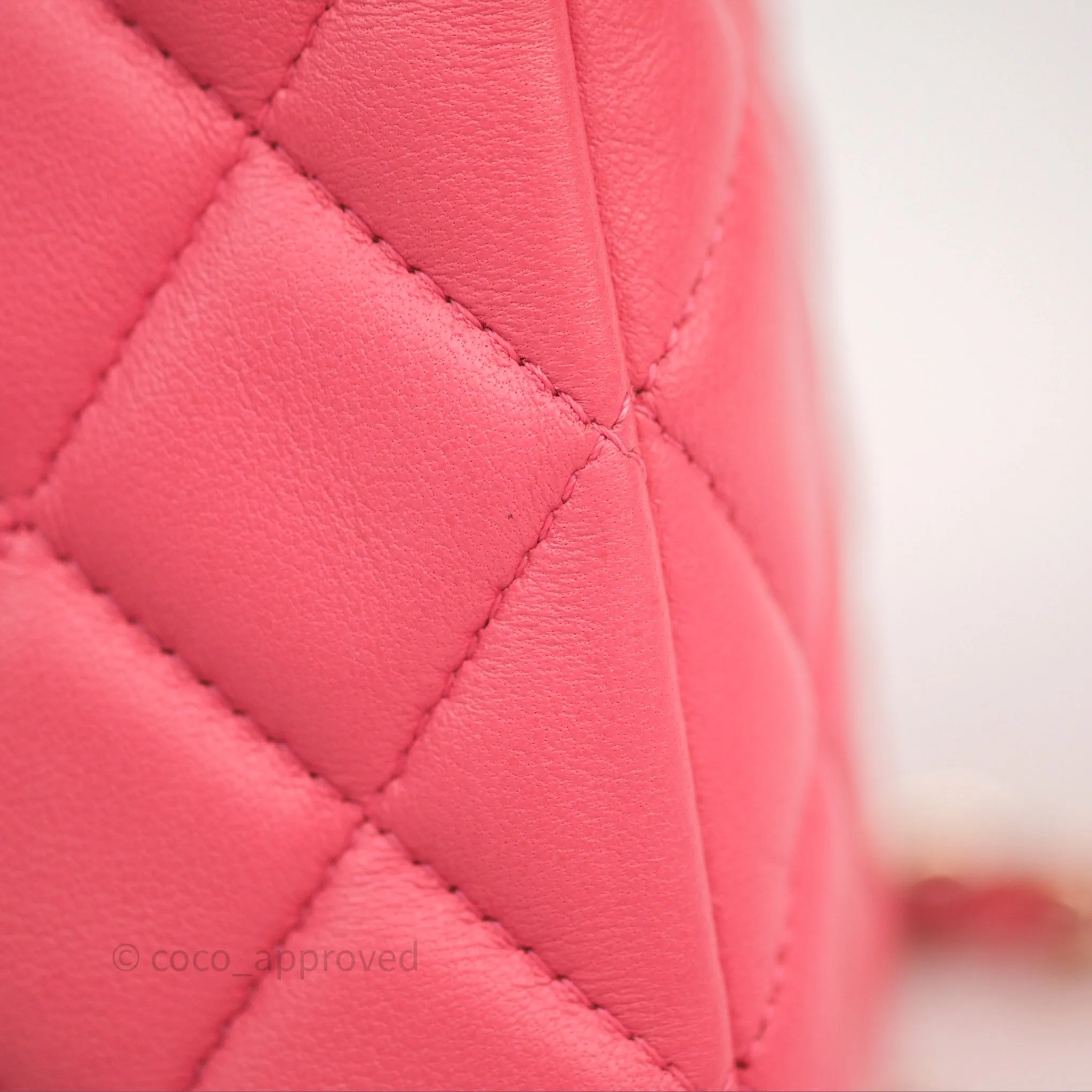 Chanel M/L Medium Flap Bag Valentine Limited Edition Pink Lambskin Gold Hardware