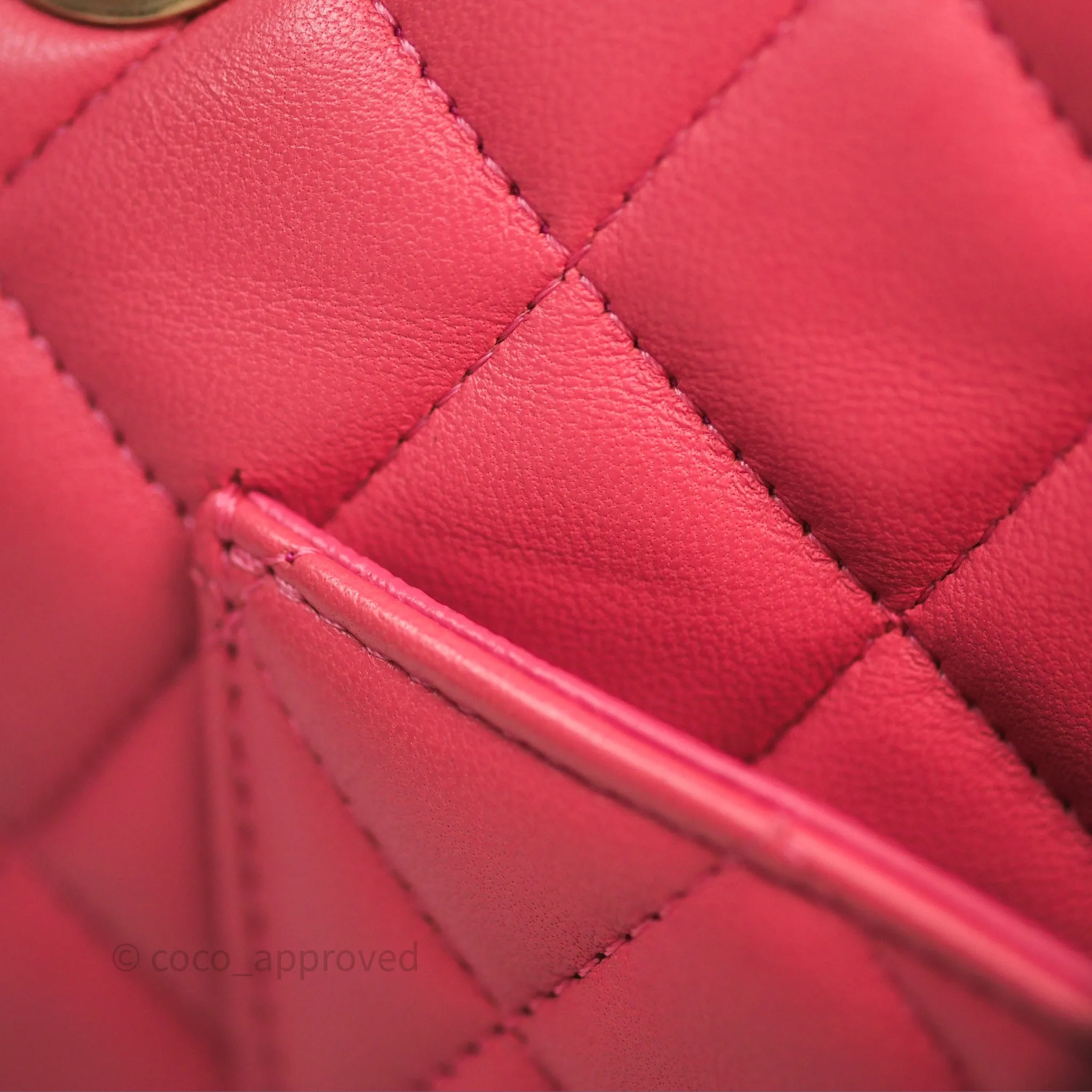 Chanel M/L Medium Flap Bag Valentine Limited Edition Pink Lambskin Gold Hardware