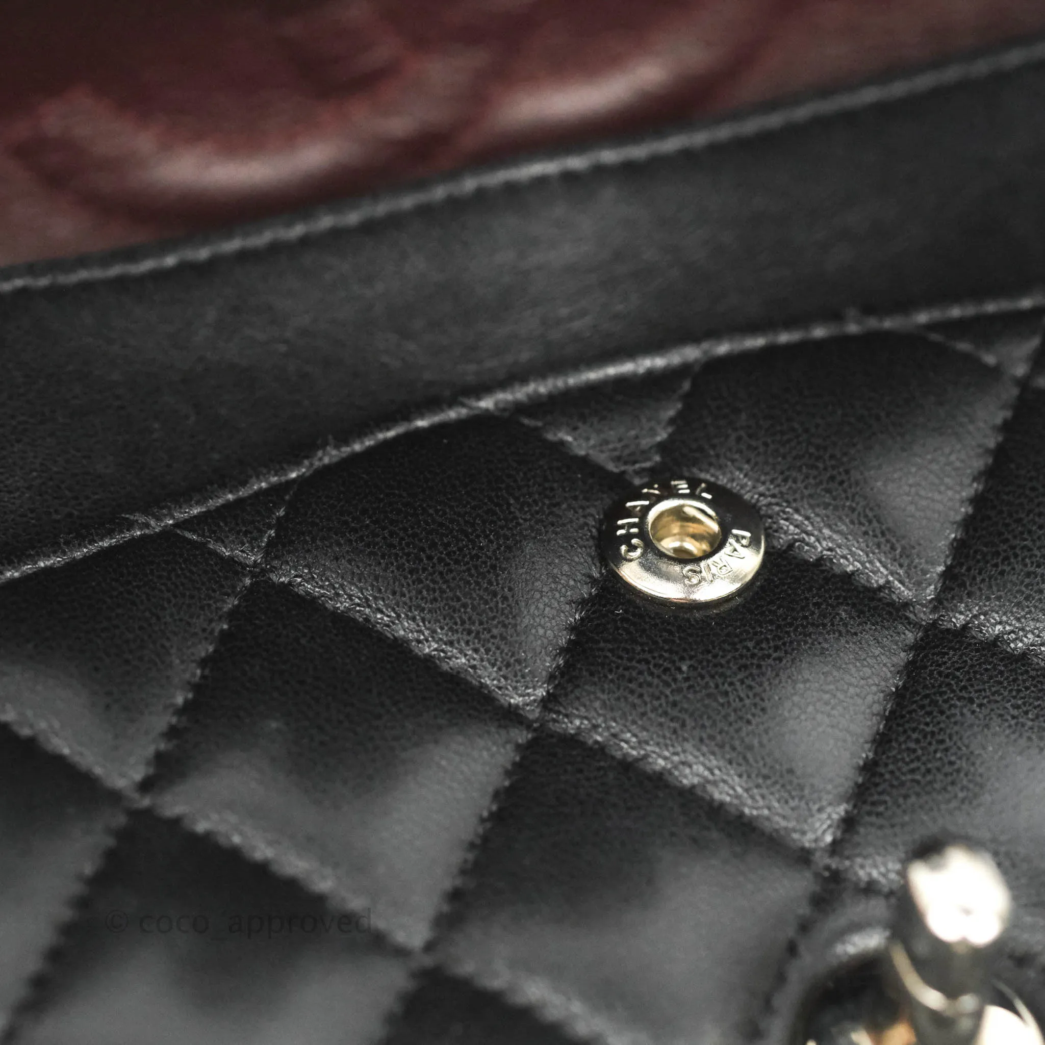 Chanel Quilted Classic M/L Medium Flap Black Lambskin Silver Hardware