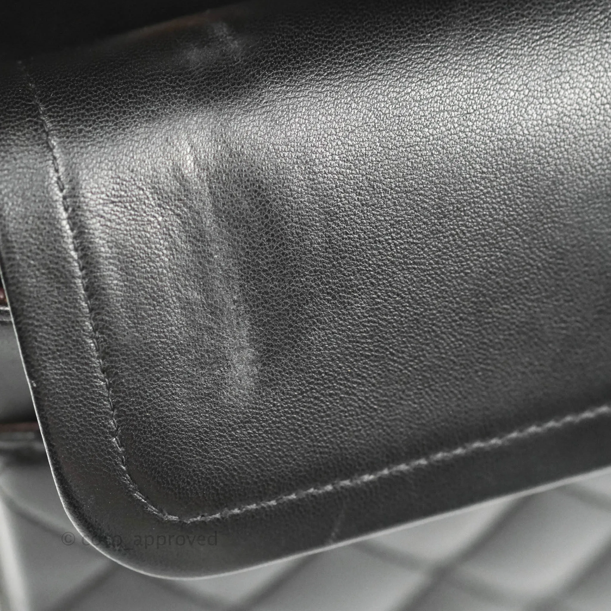 Chanel Quilted Classic M/L Medium Flap Black Lambskin Silver Hardware