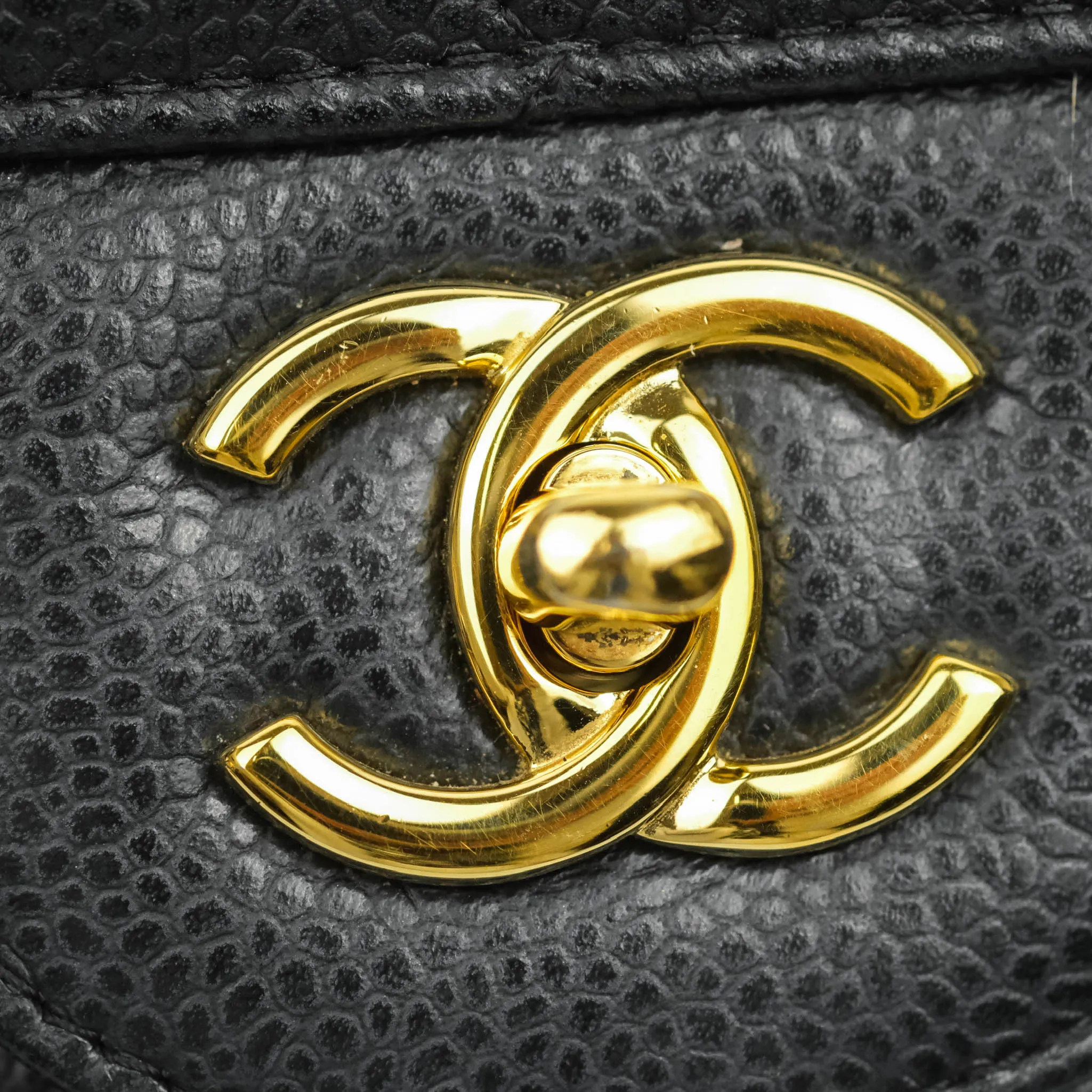 Chanel Quilted Jumbo Double Flap Black Caviar Gold Hardware⁣⁣