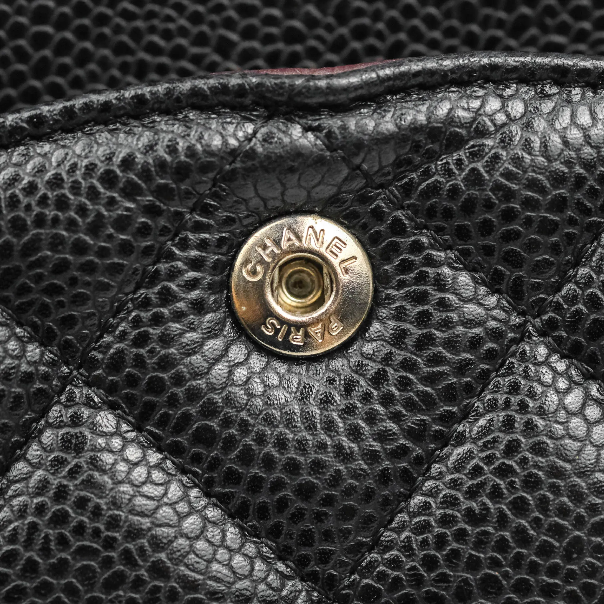 Chanel Quilted Maxi Double Flap Black Caviar Silver Hardware