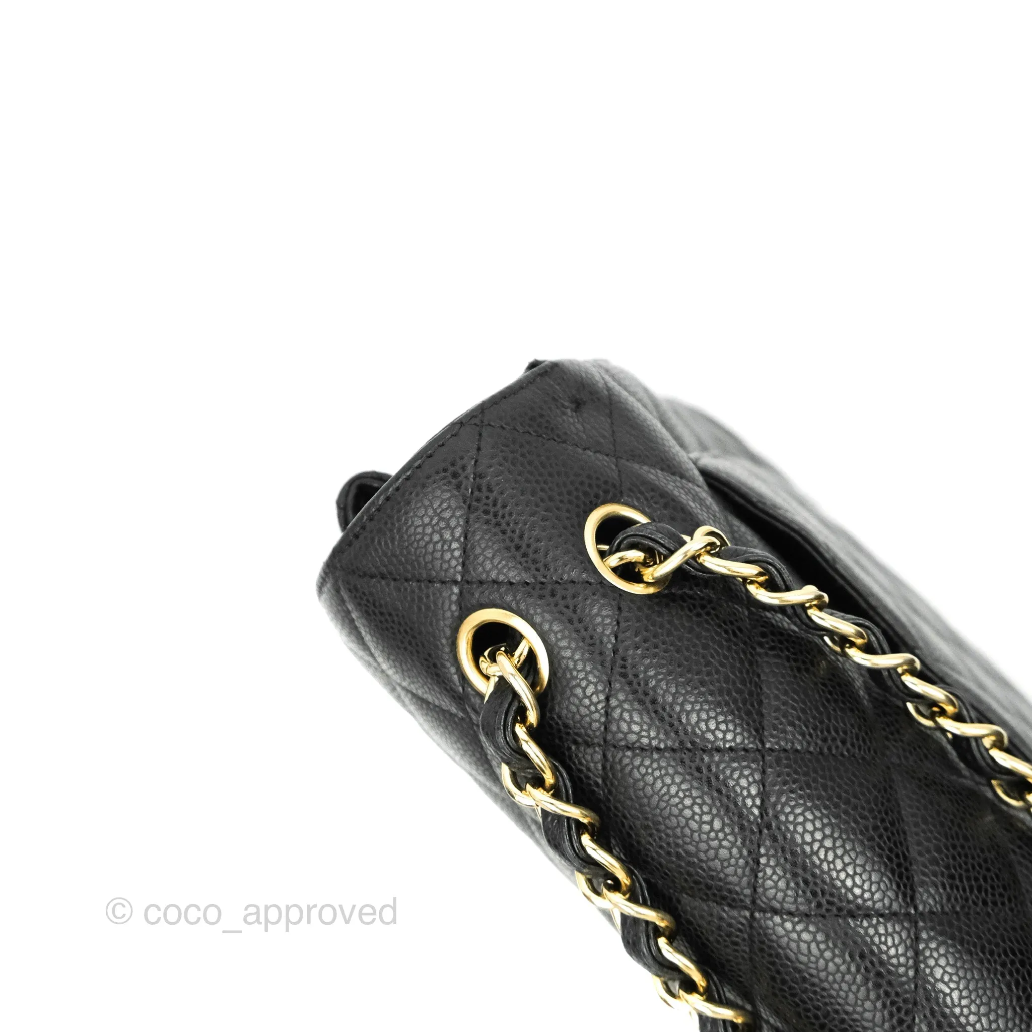 Chanel Quilted Single Flap Maxi Black Caviar Gold Hardware