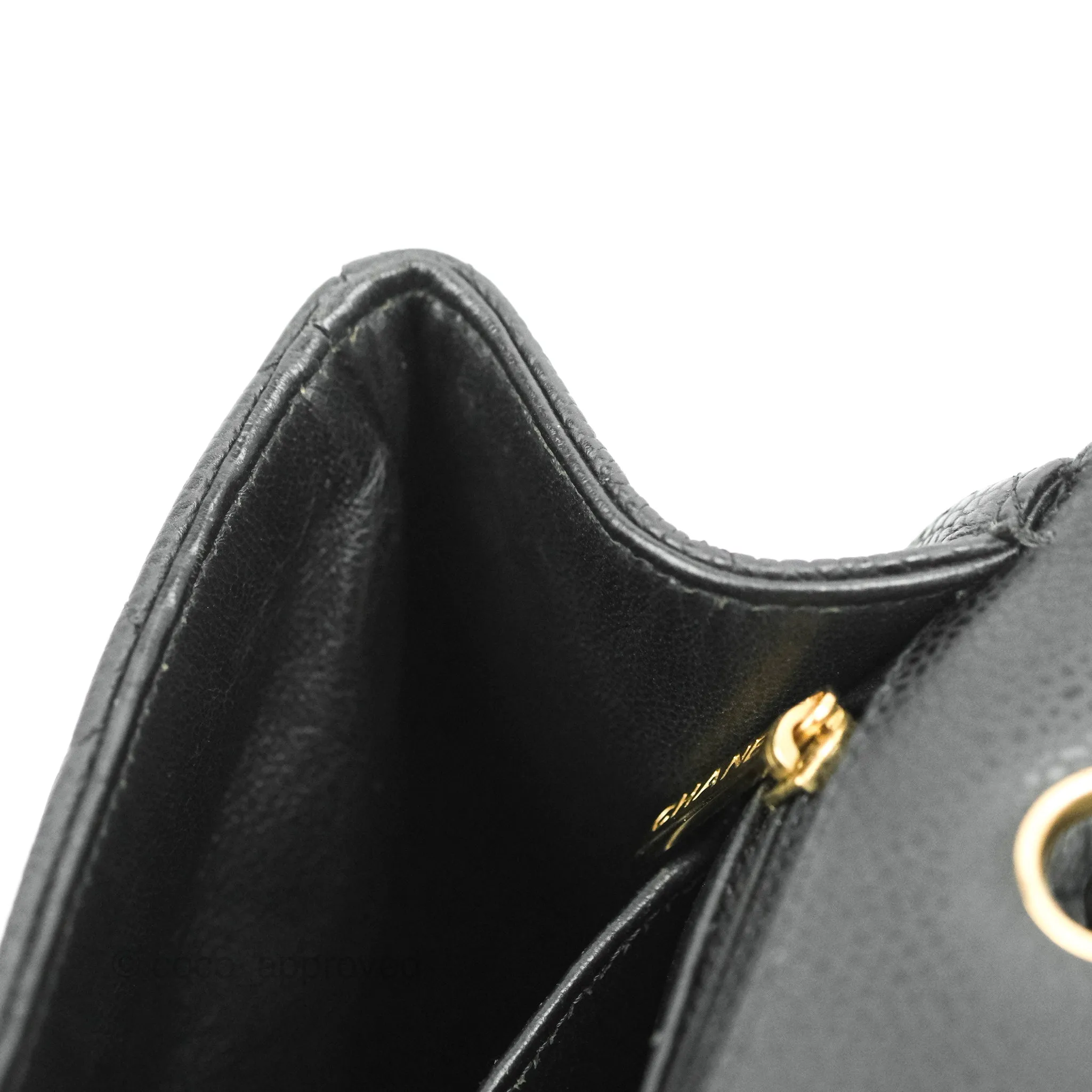 Chanel Quilted Single Flap Maxi Black Caviar Gold Hardware