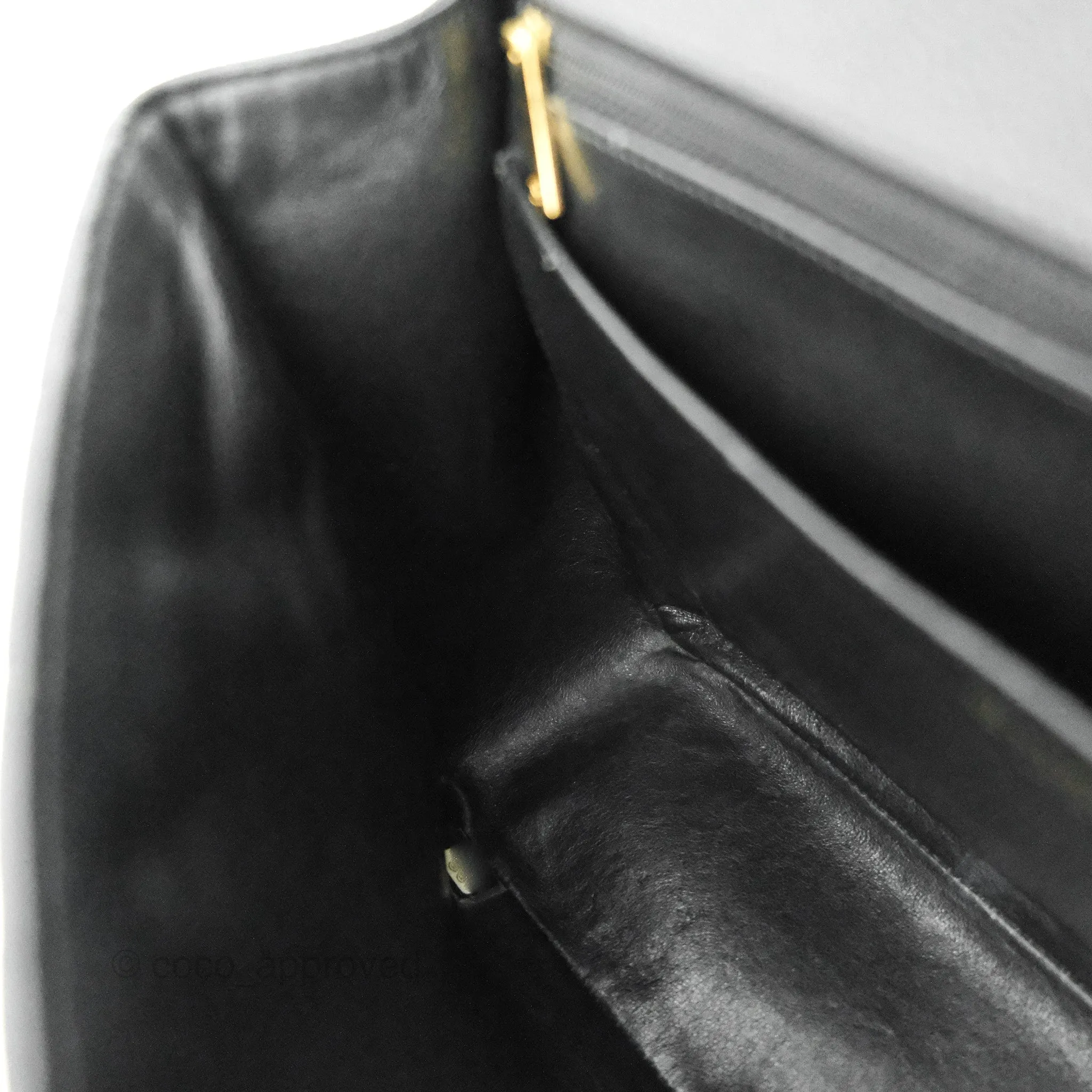 Chanel Quilted Single Flap Maxi Black Caviar Gold Hardware