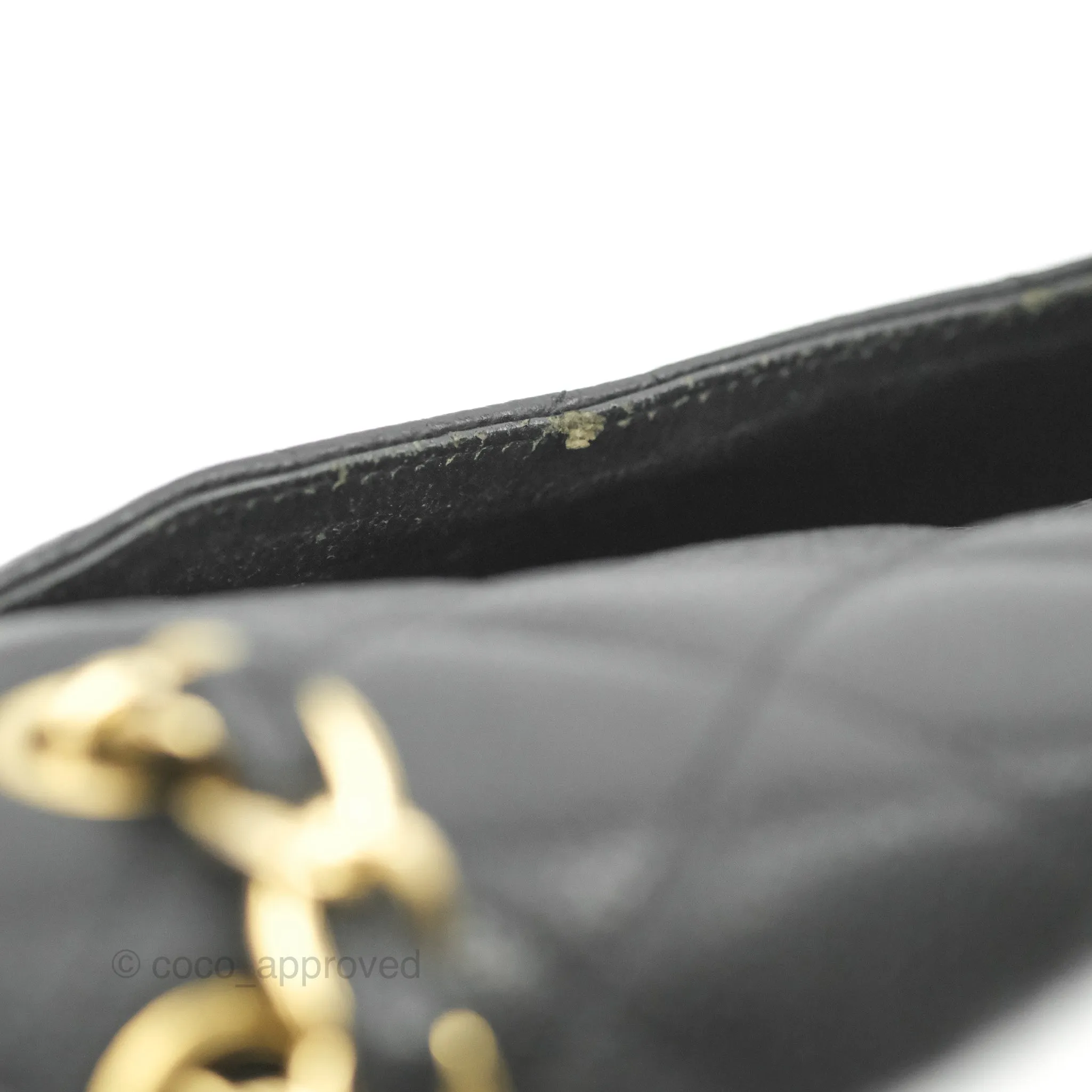 Chanel Quilted Single Flap Maxi Black Caviar Gold Hardware