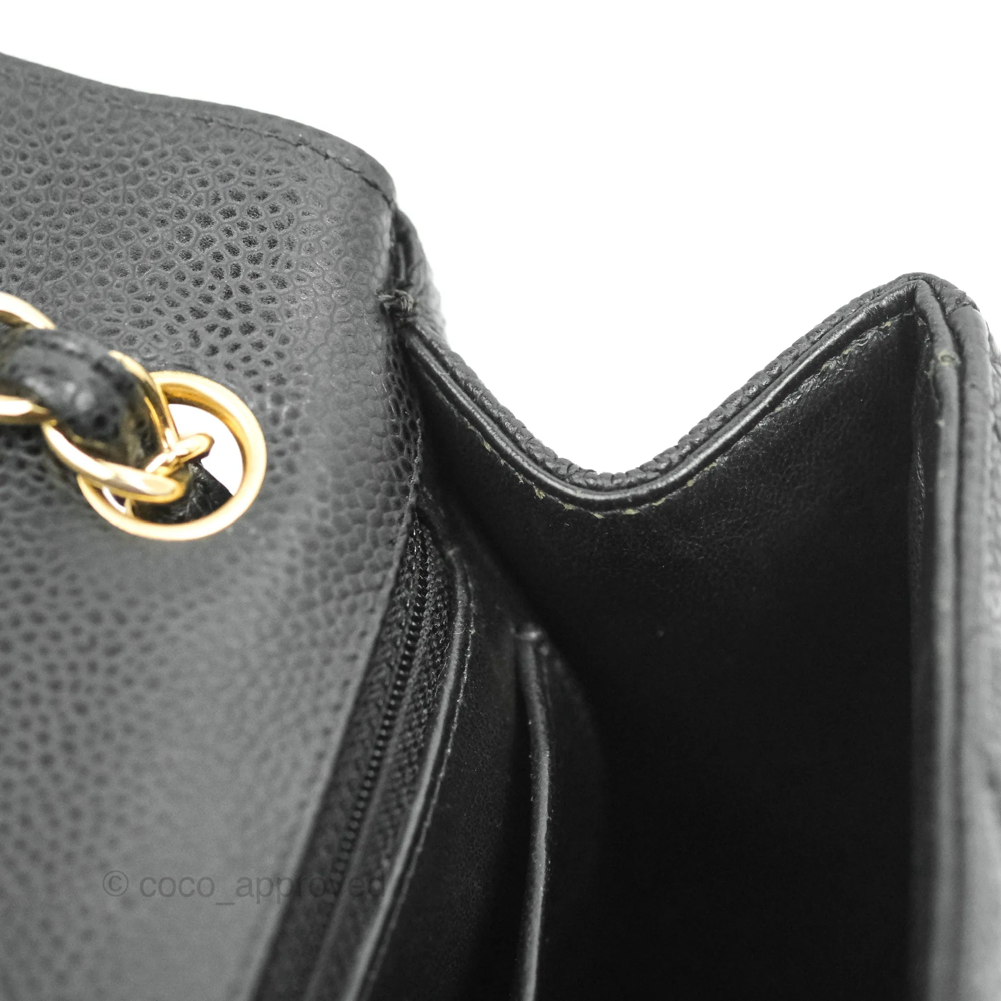 Chanel Quilted Single Flap Maxi Black Caviar Gold Hardware