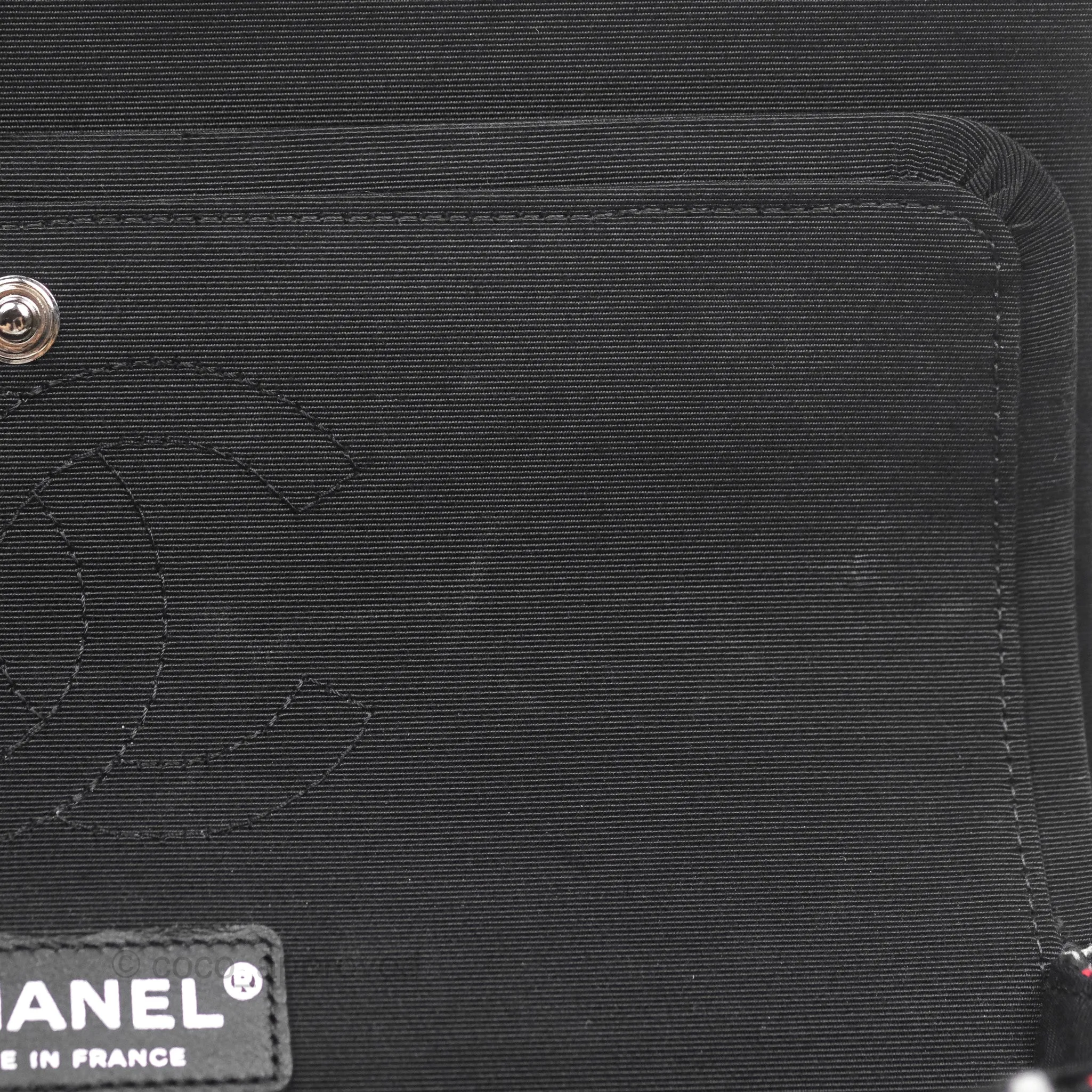 Chanel Shoulder Flap Bag Red/ Black/ White Tweed Sequins Silver Hardware