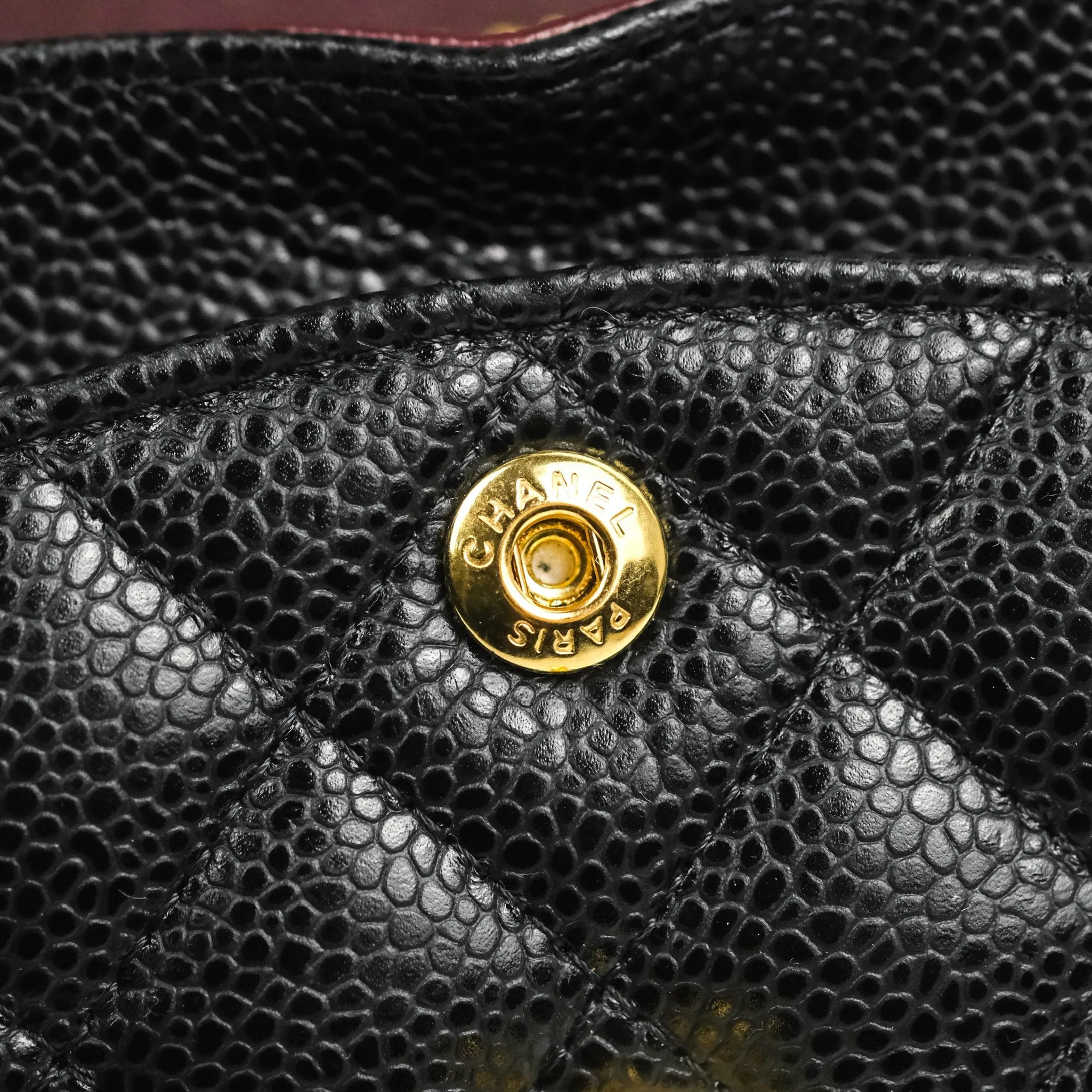 Chanel S/M Small Classic Quilted Flap Black Caviar Gold Hardware