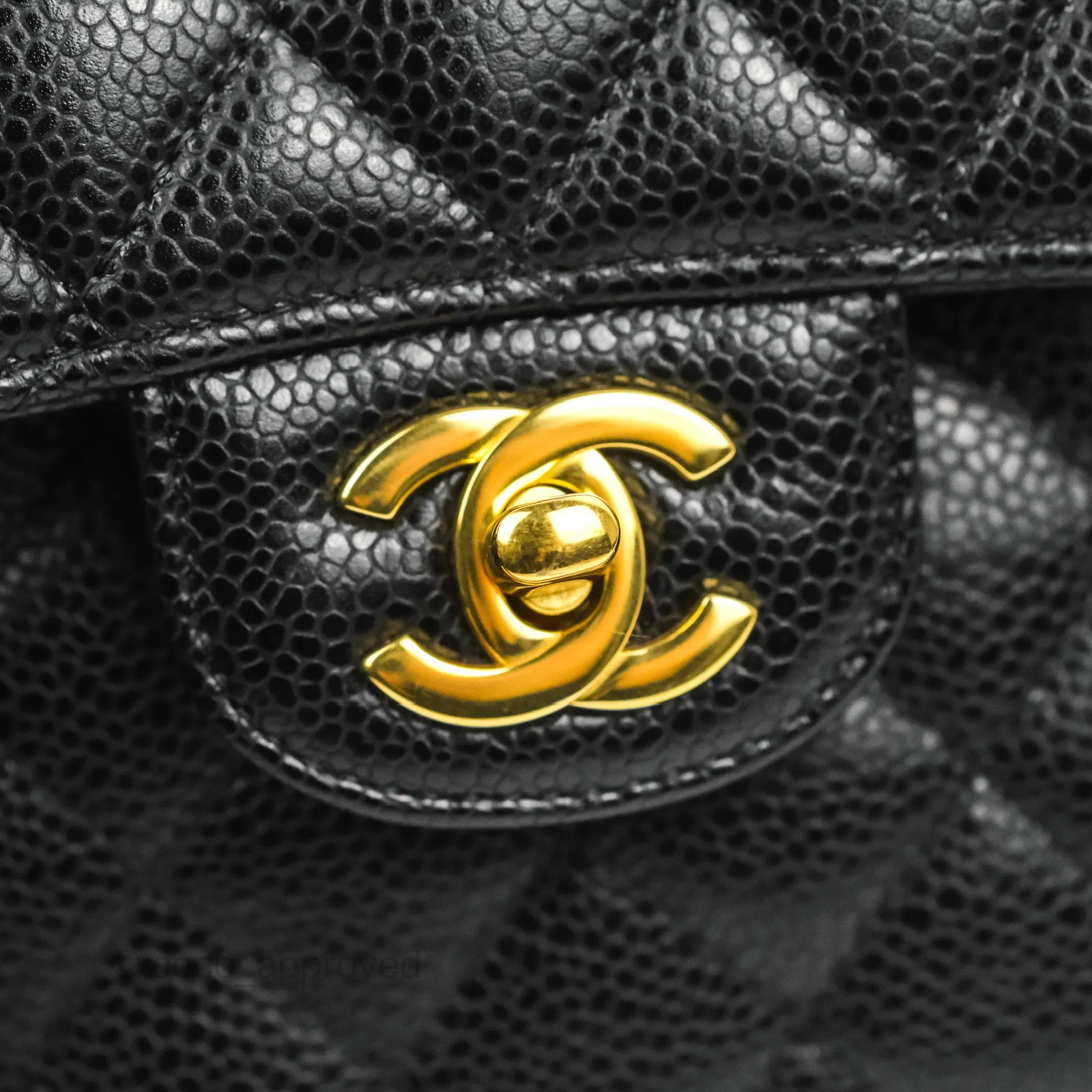 Chanel S/M Small Classic Quilted Flap Black Caviar Gold Hardware