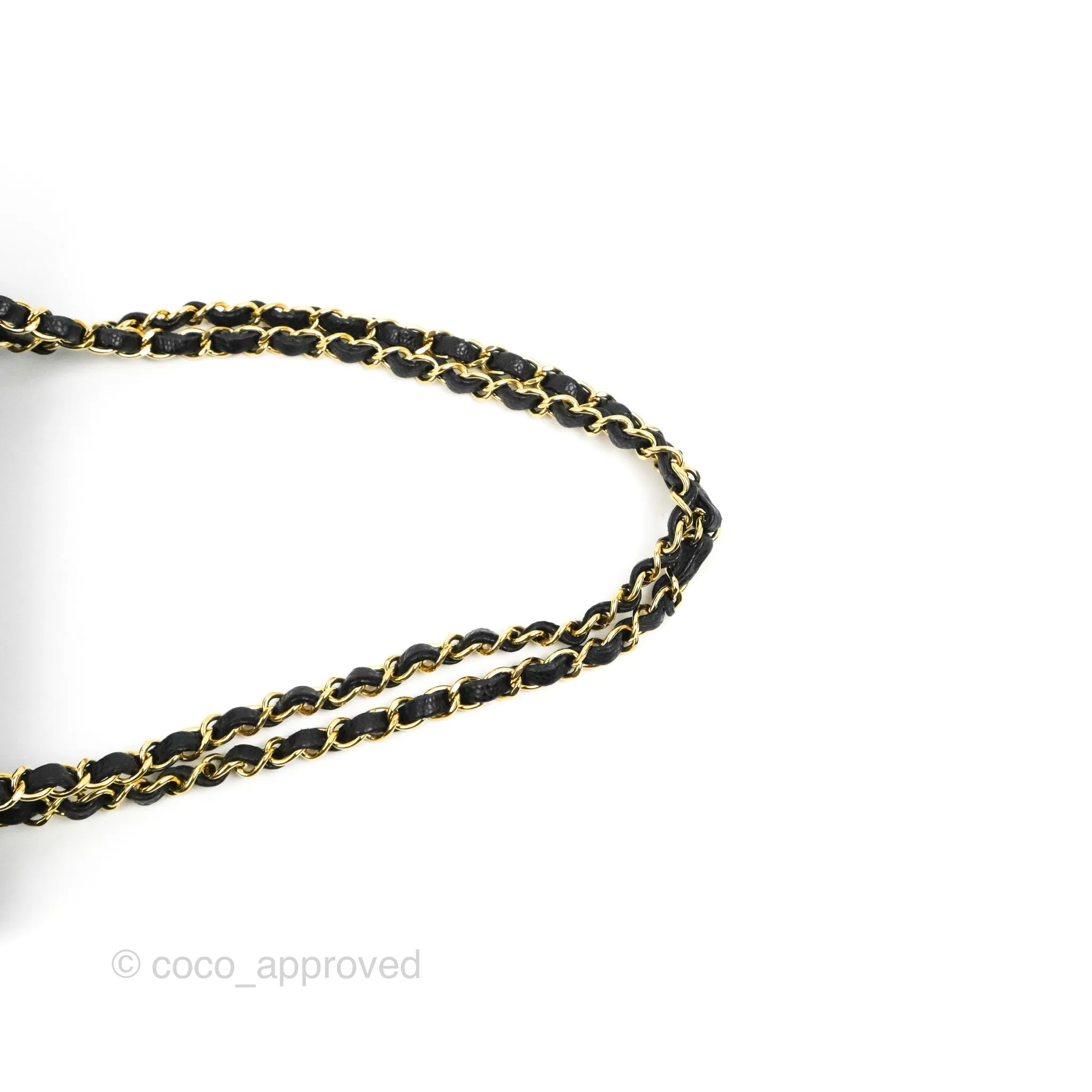 Chanel S/M Small Classic Quilted Flap Black Caviar Gold Hardware