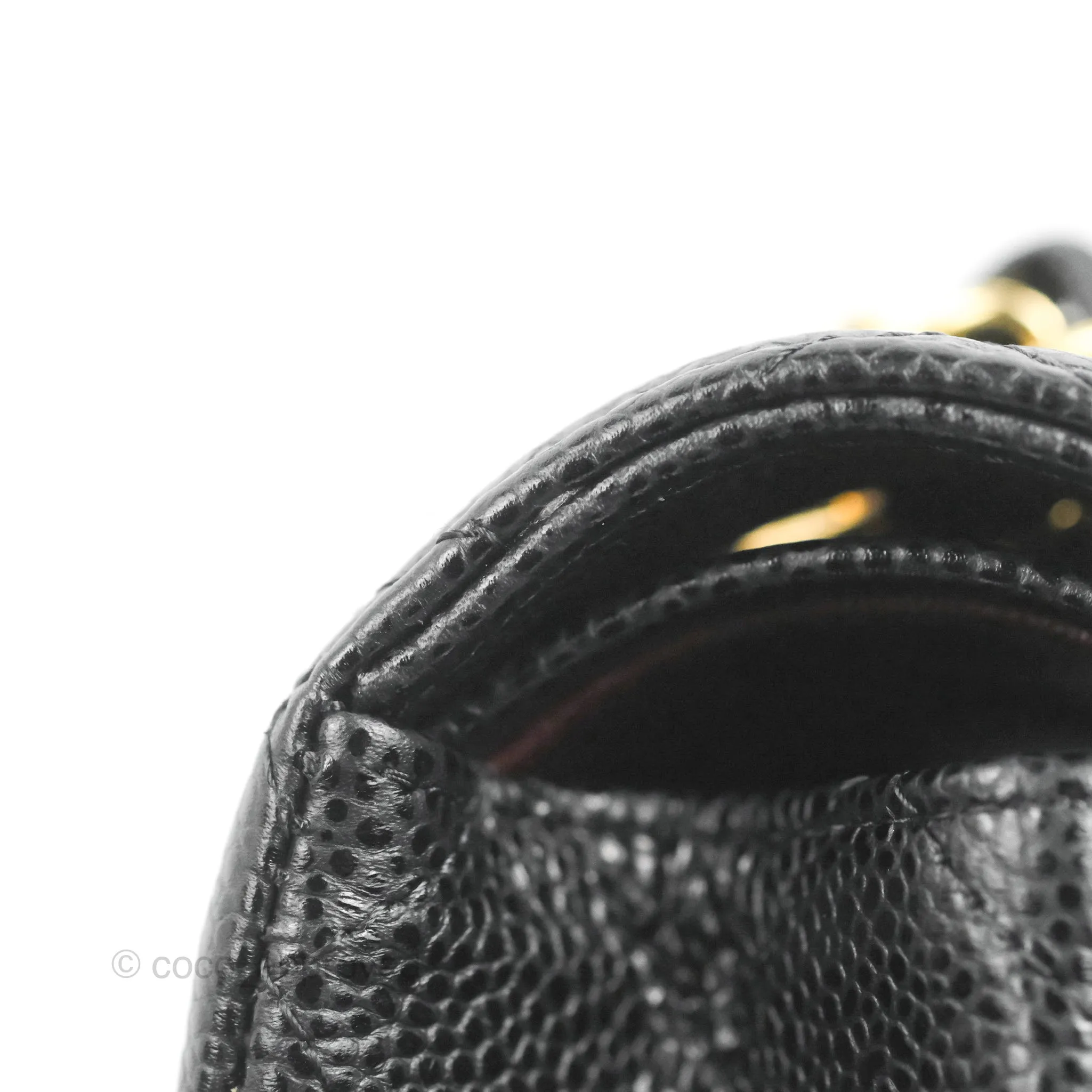 Chanel S/M Small Classic Quilted Flap Black Caviar Gold Hardware