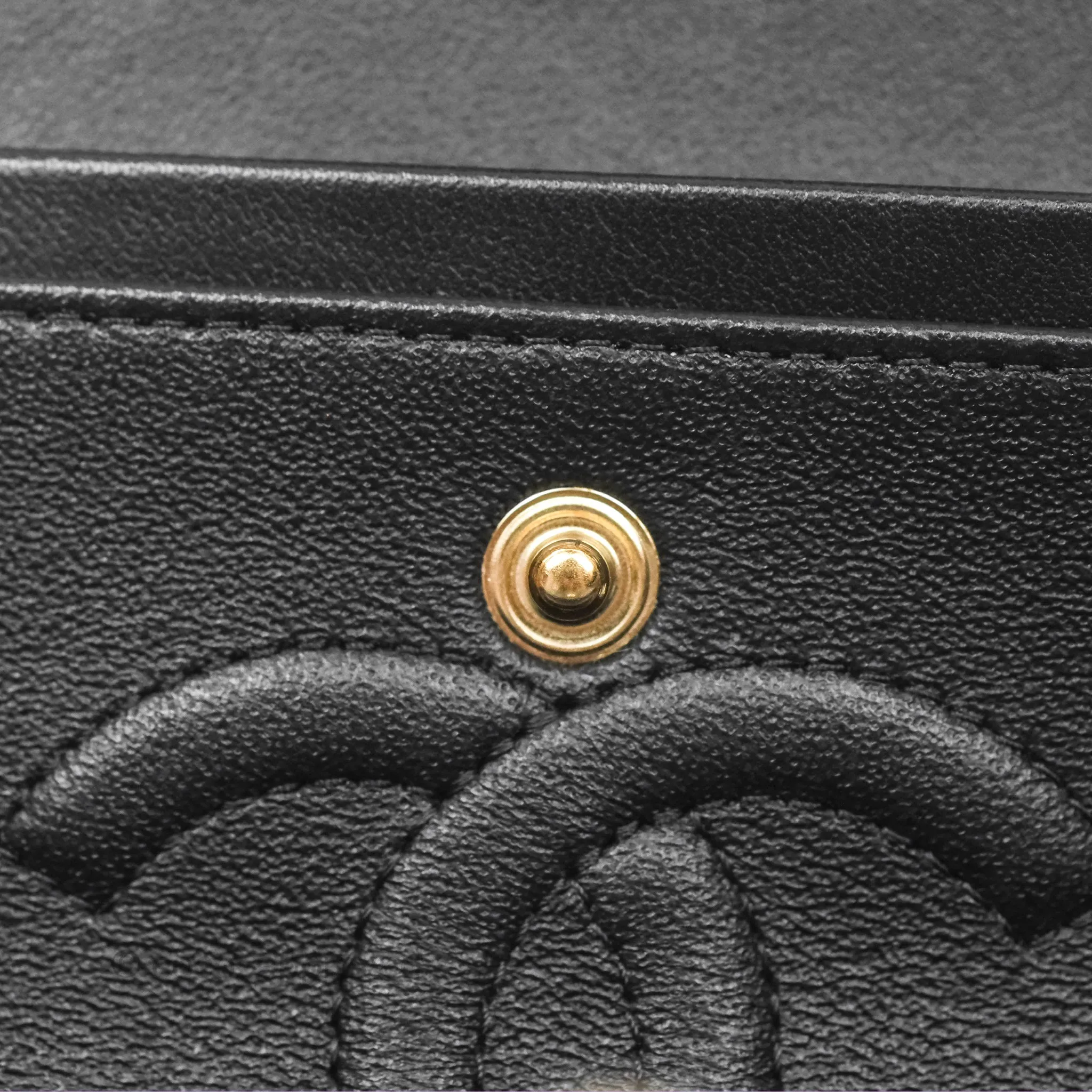 Chanel Small Classic Chevron Flap Black Lambskin Gold Hardware