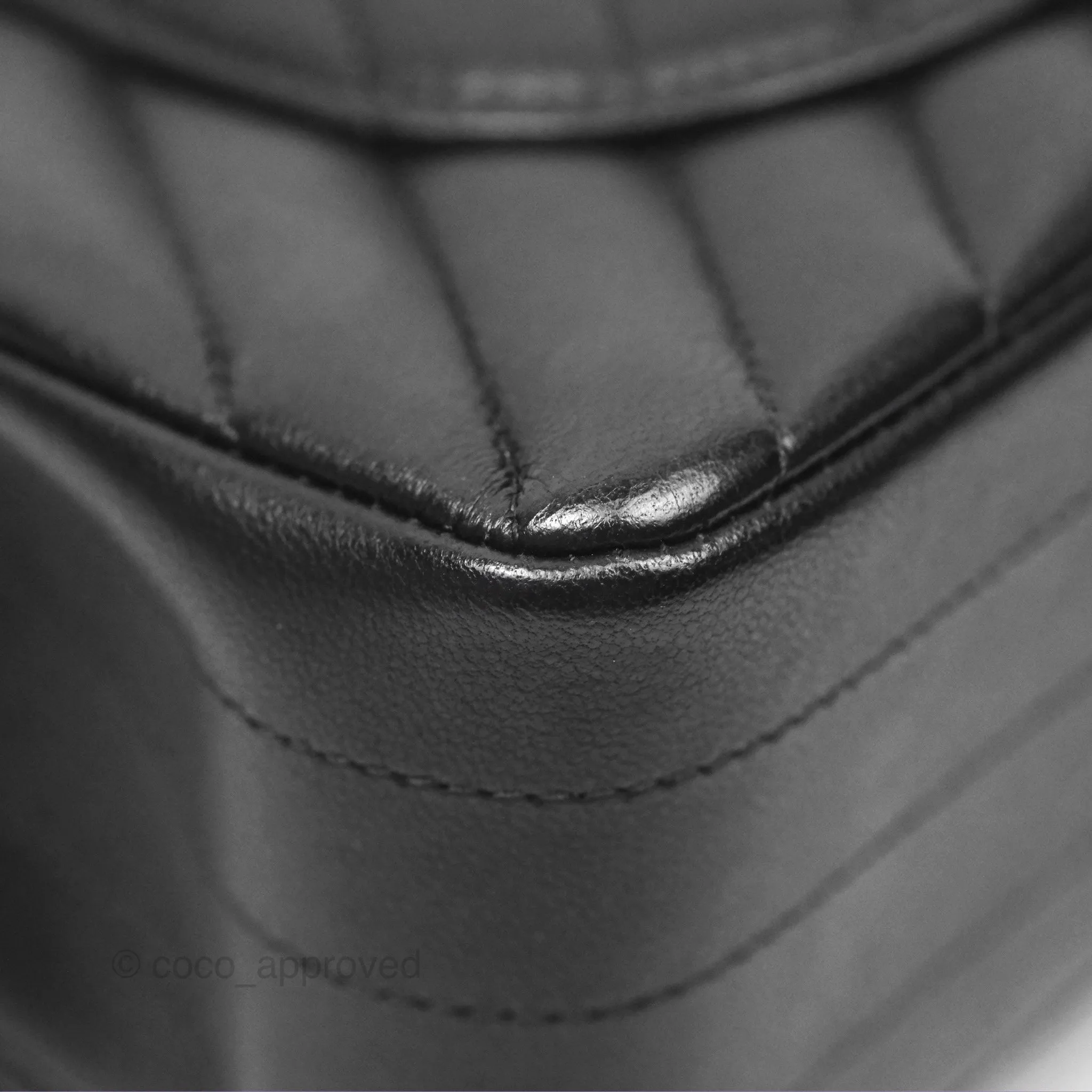 Chanel Small Classic Chevron Flap Black Lambskin Gold Hardware
