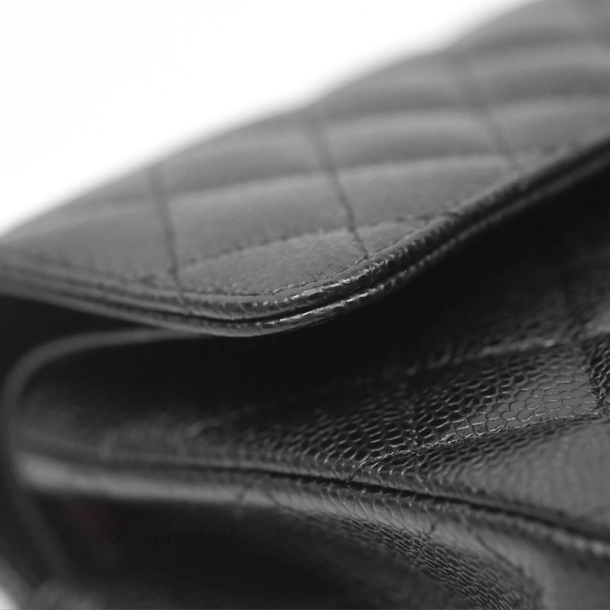 Chanel Small Classic Flap Quilted Black Caviar Gold Hardware