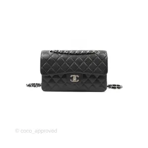 Chanel Small Classic Flap Quilted Black Caviar Silver Hardware