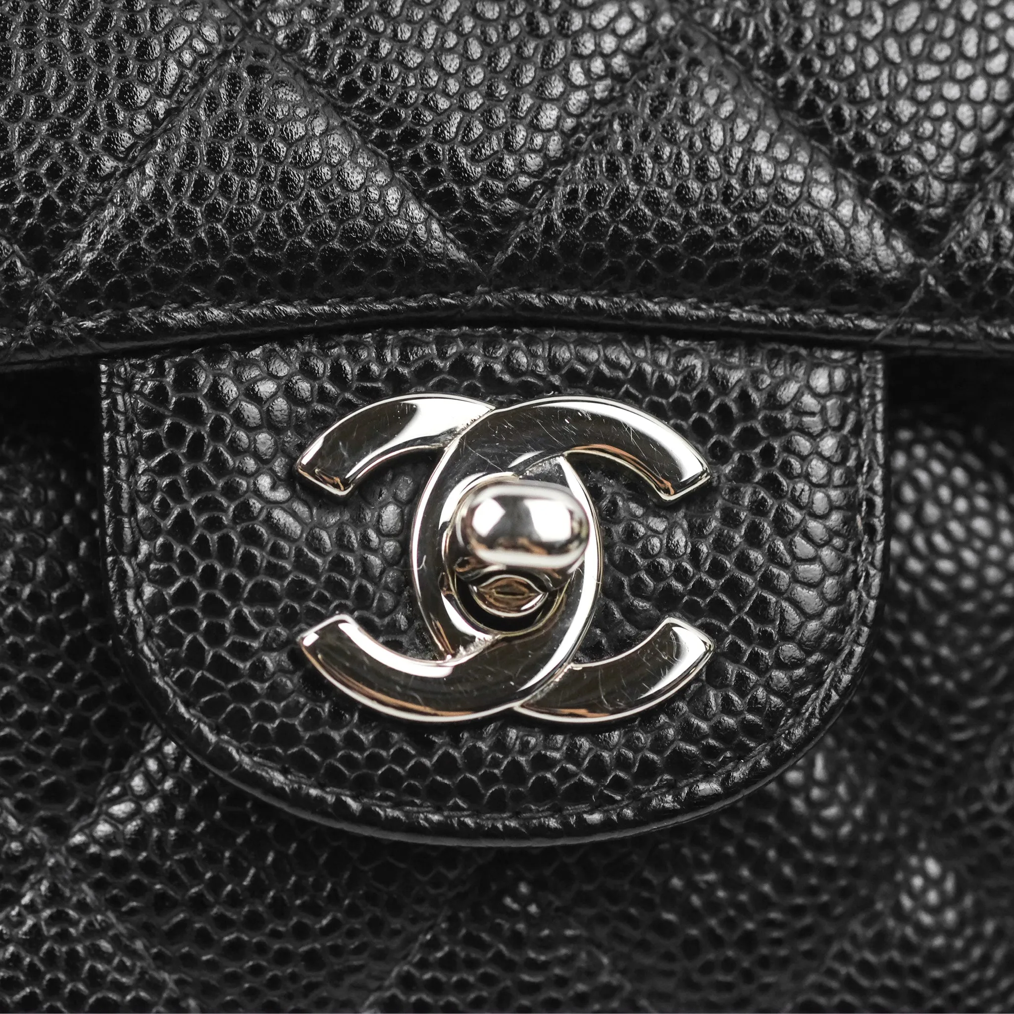 Chanel Small Classic Flap Quilted Black Caviar Silver Hardware