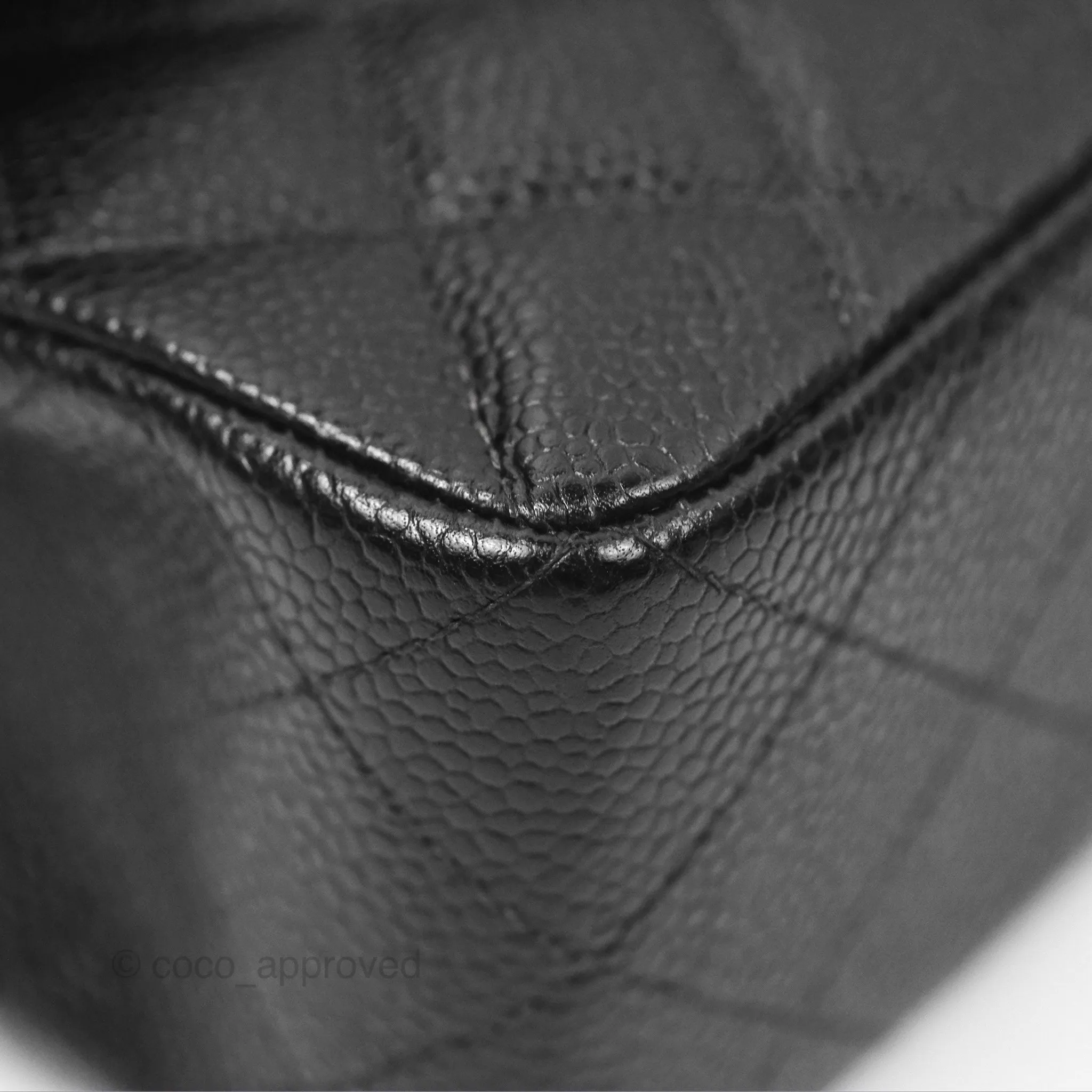 Chanel Small Classic Flap Quilted Black Caviar Silver Hardware