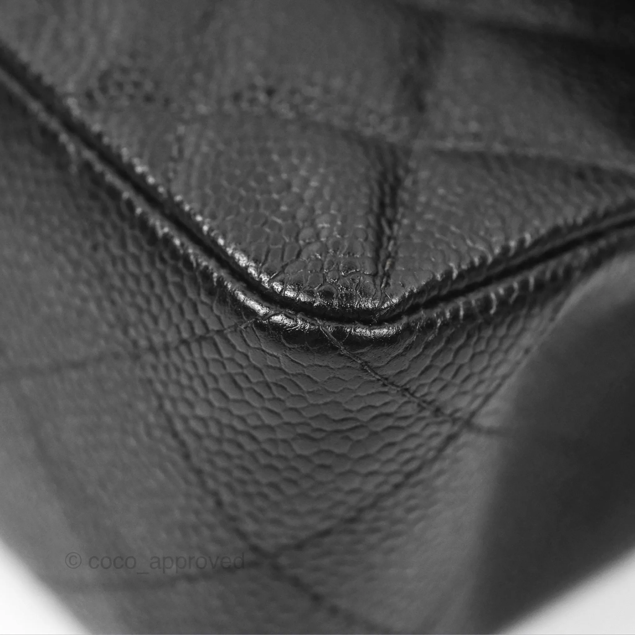 Chanel Small Classic Flap Quilted Black Caviar Silver Hardware