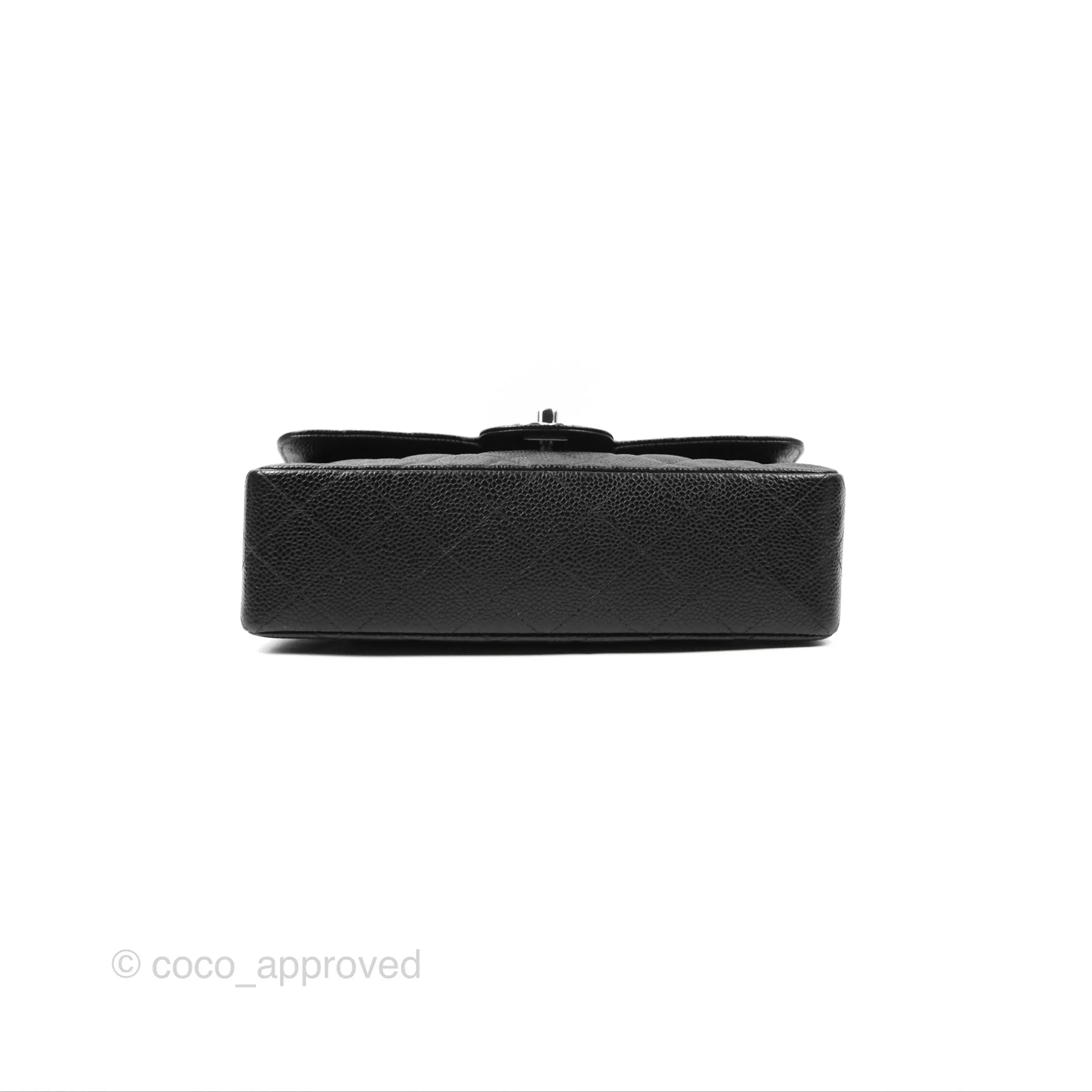 Chanel Small Classic Flap Quilted Black Caviar Silver Hardware
