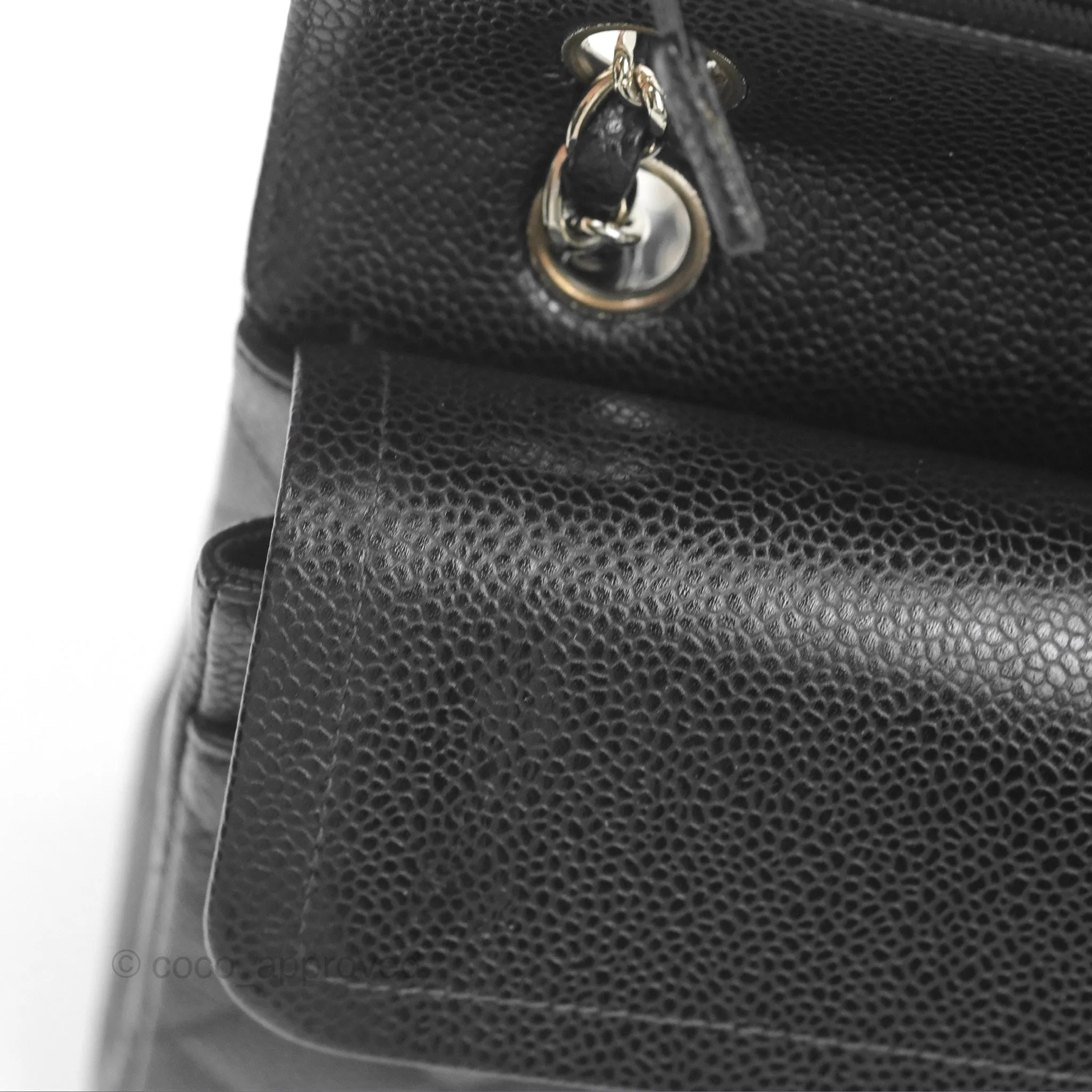 Chanel Small Classic Flap Quilted Black Caviar Silver Hardware
