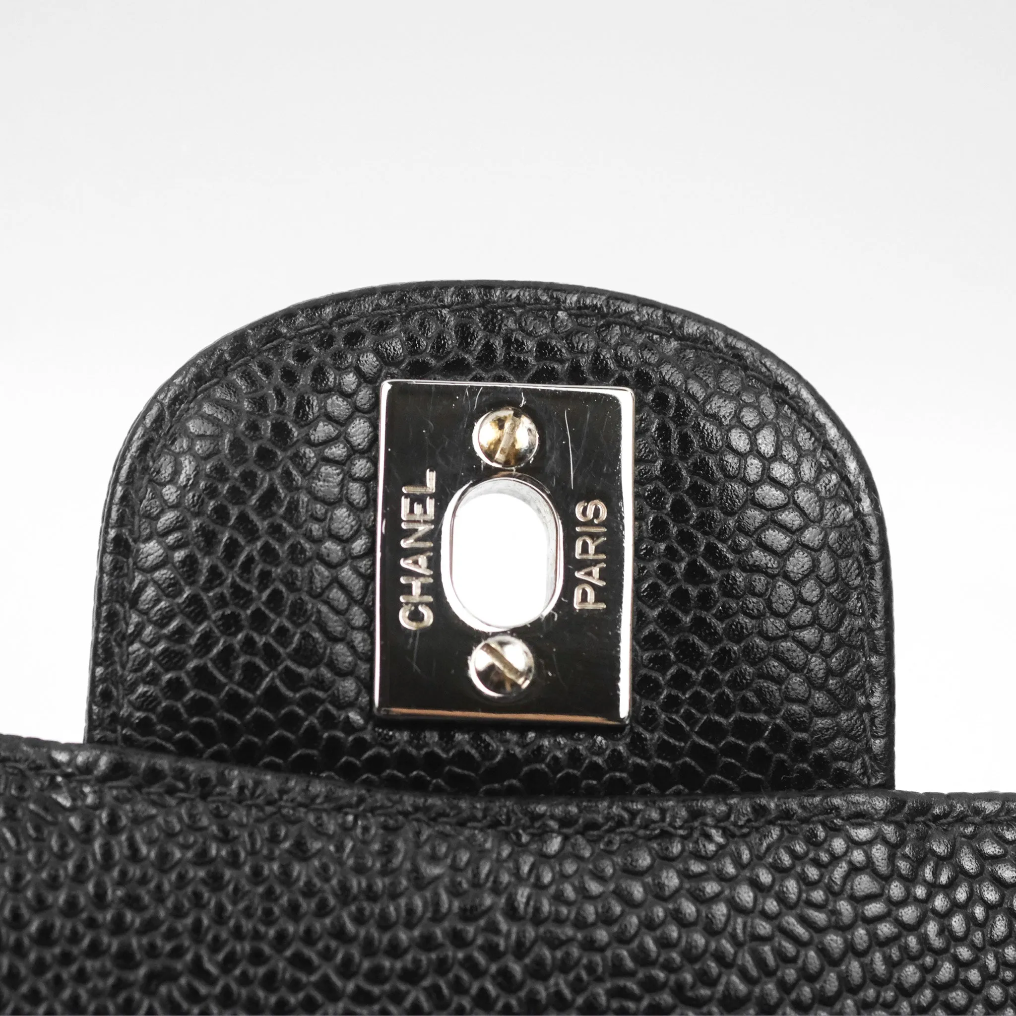 Chanel Small Classic Flap Quilted Black Caviar Silver Hardware