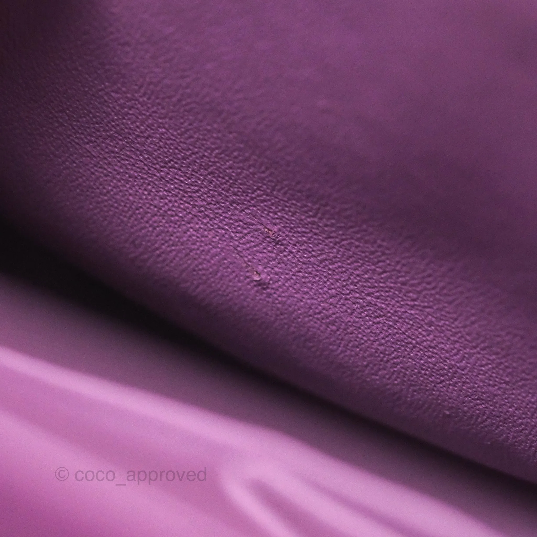 Chanel Small Classic Flap Quilted Purple Lambskin Silver Hardware