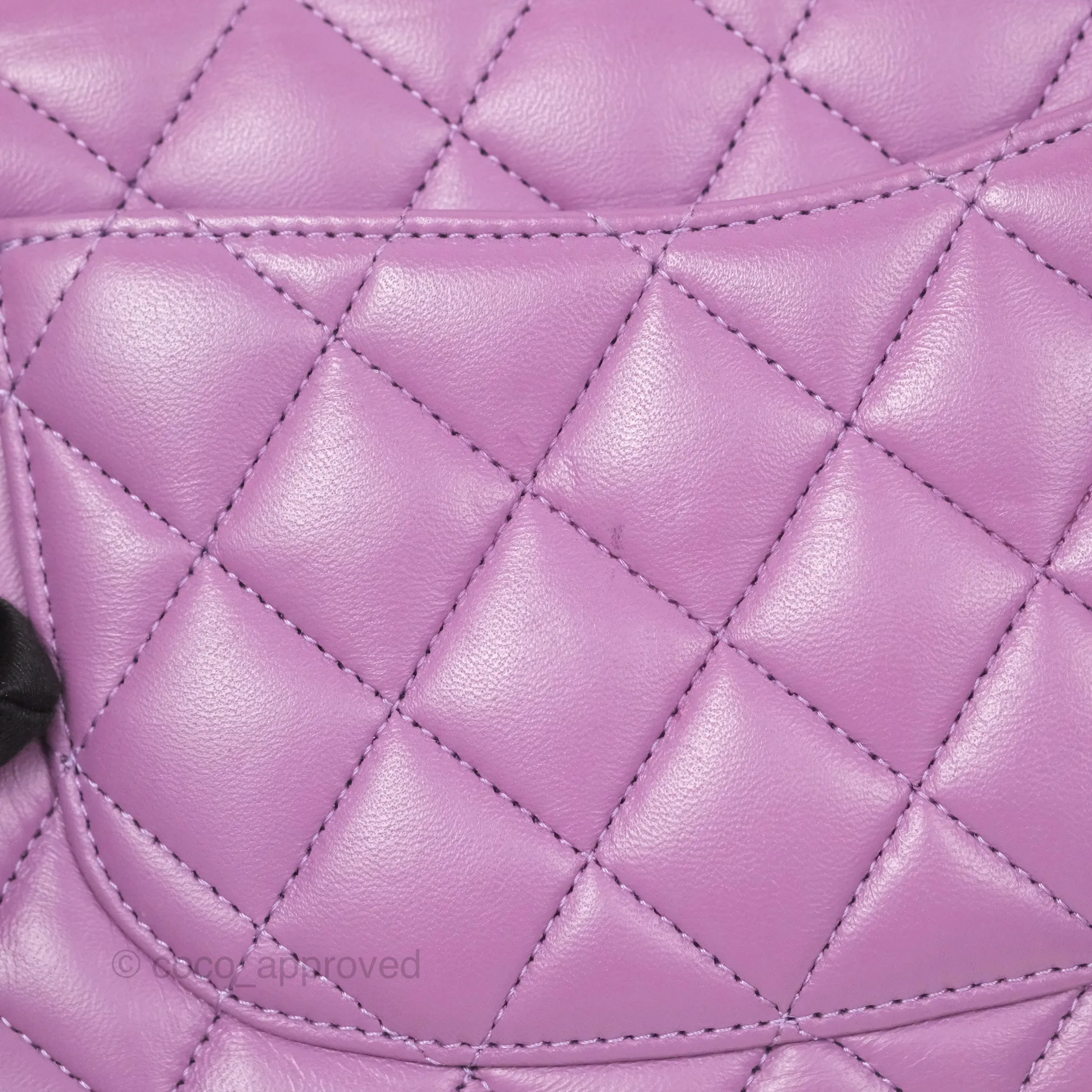Chanel Small Classic Flap Quilted Purple Lambskin Silver Hardware