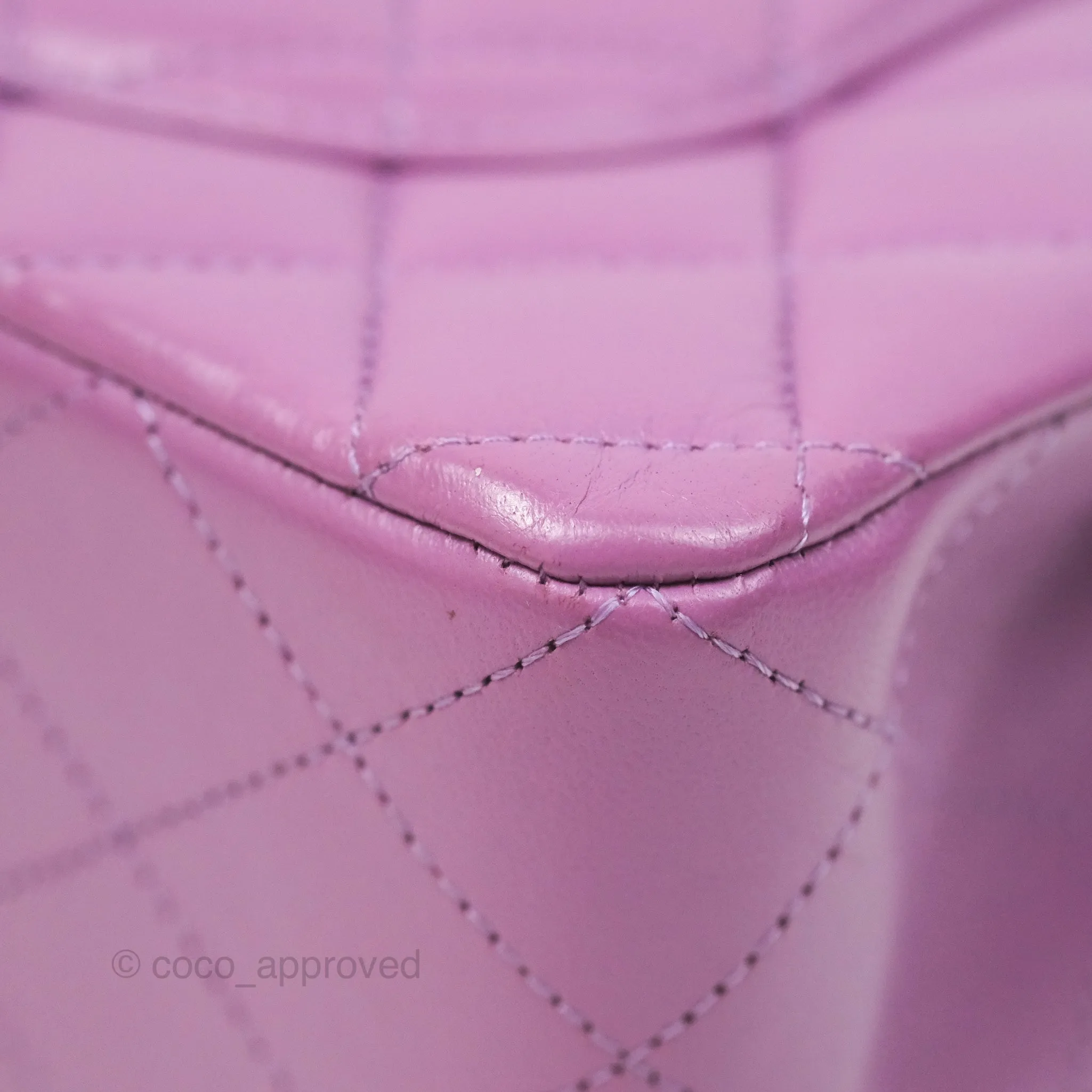 Chanel Small Classic Flap Quilted Purple Lambskin Silver Hardware