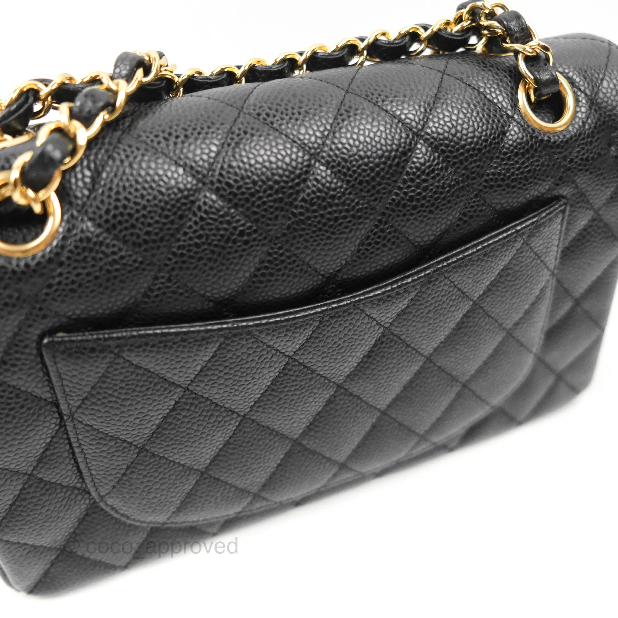 Chanel Small Classic Quilted Flap Black Caviar Gold Hardware