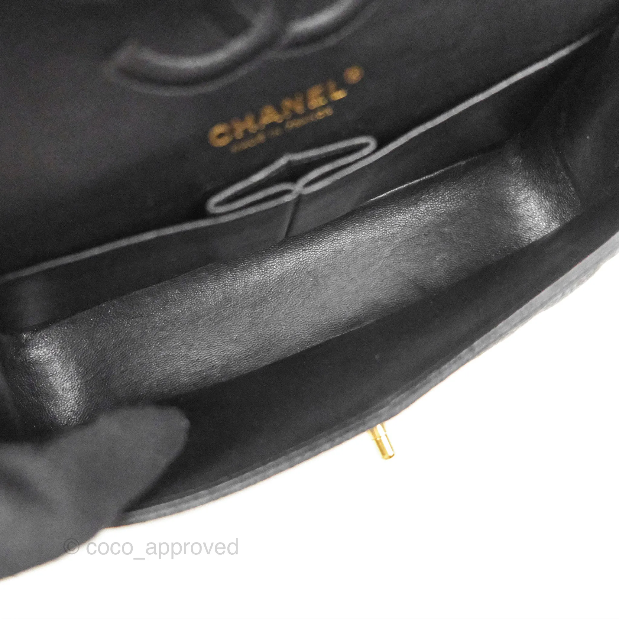 Chanel Small Classic Quilted Flap Black Caviar Gold Hardware