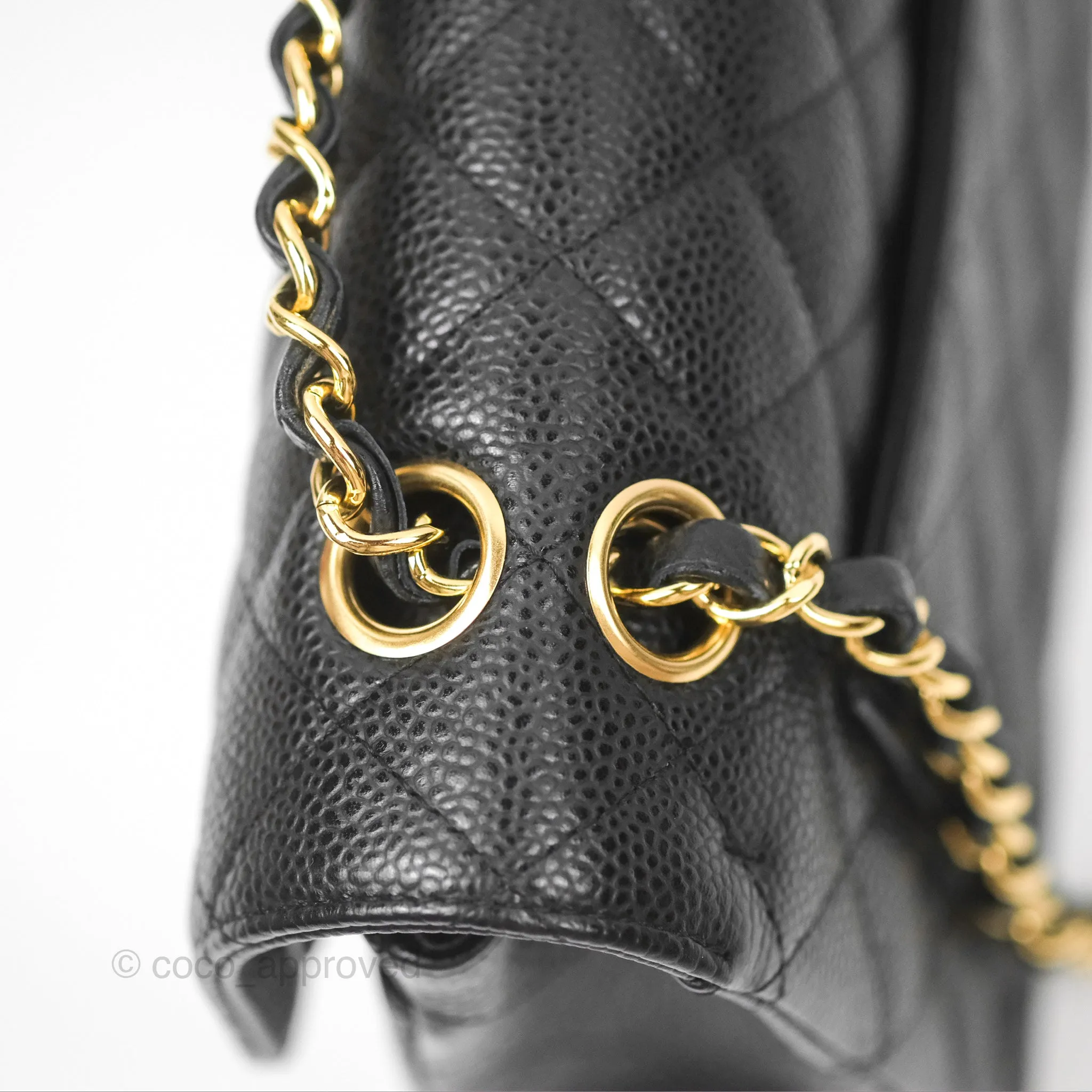 Chanel Small Classic Quilted Flap Black Caviar Gold Hardware