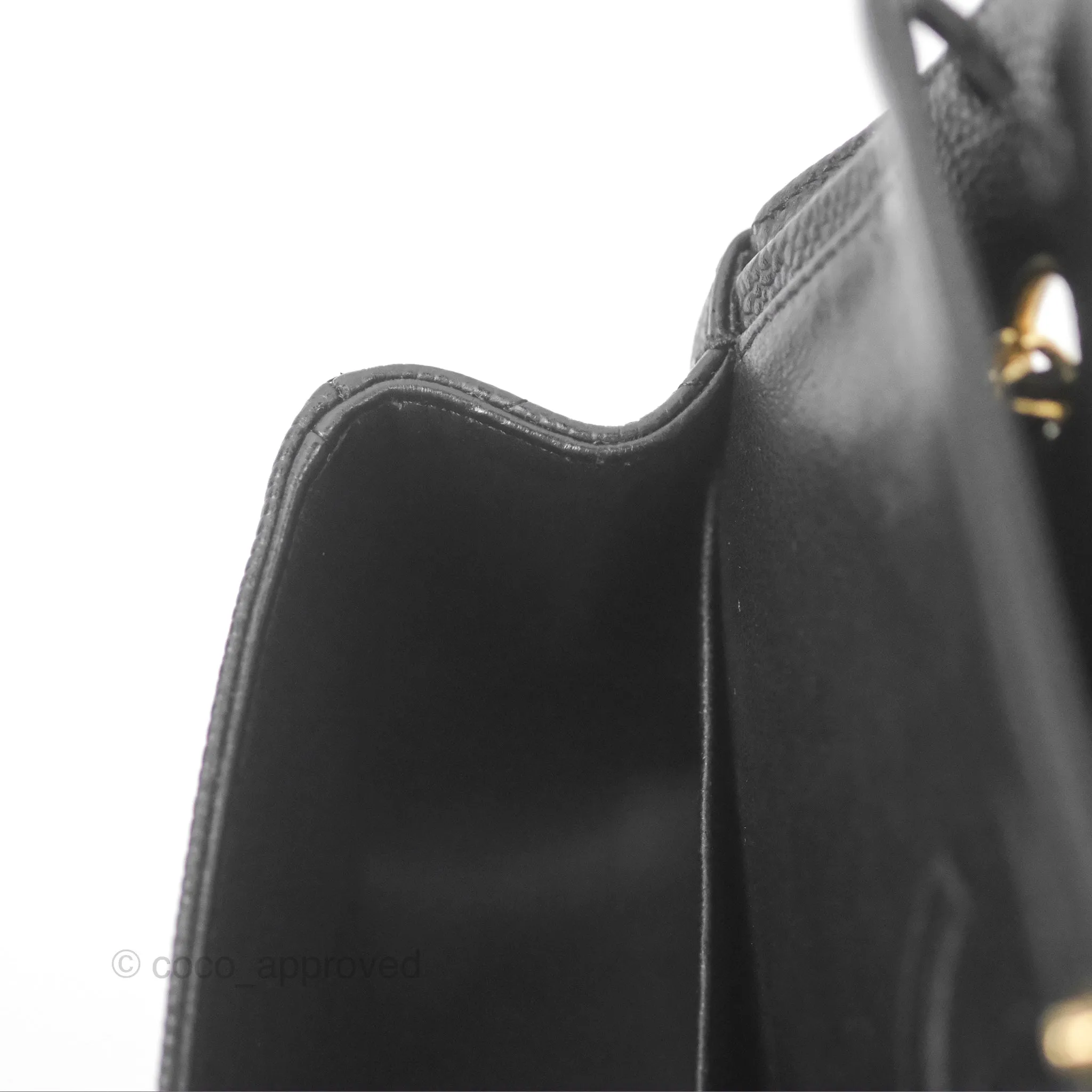 Chanel Small Classic Quilted Flap Black Caviar Gold Hardware