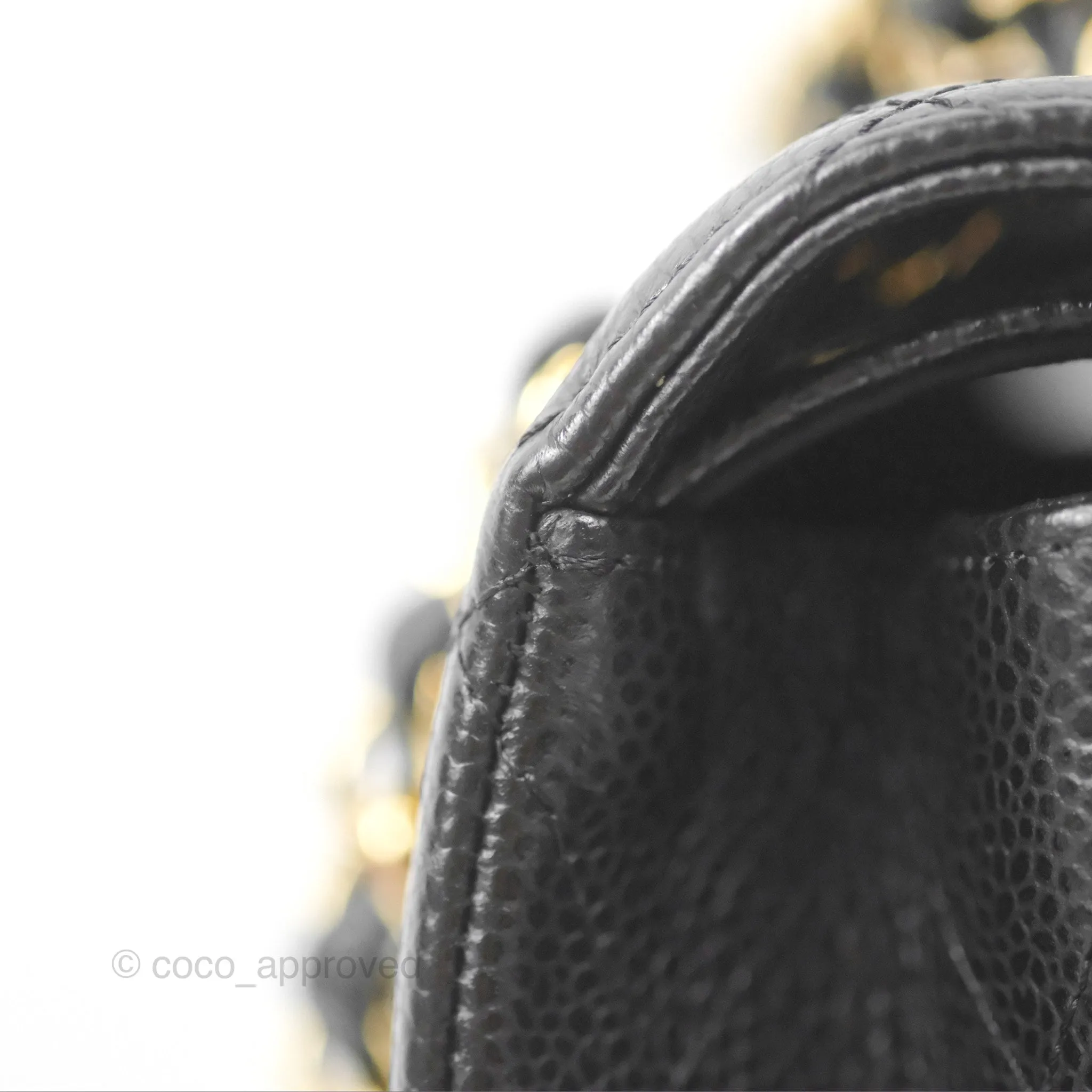 Chanel Small Classic Quilted Flap Black Caviar Gold Hardware