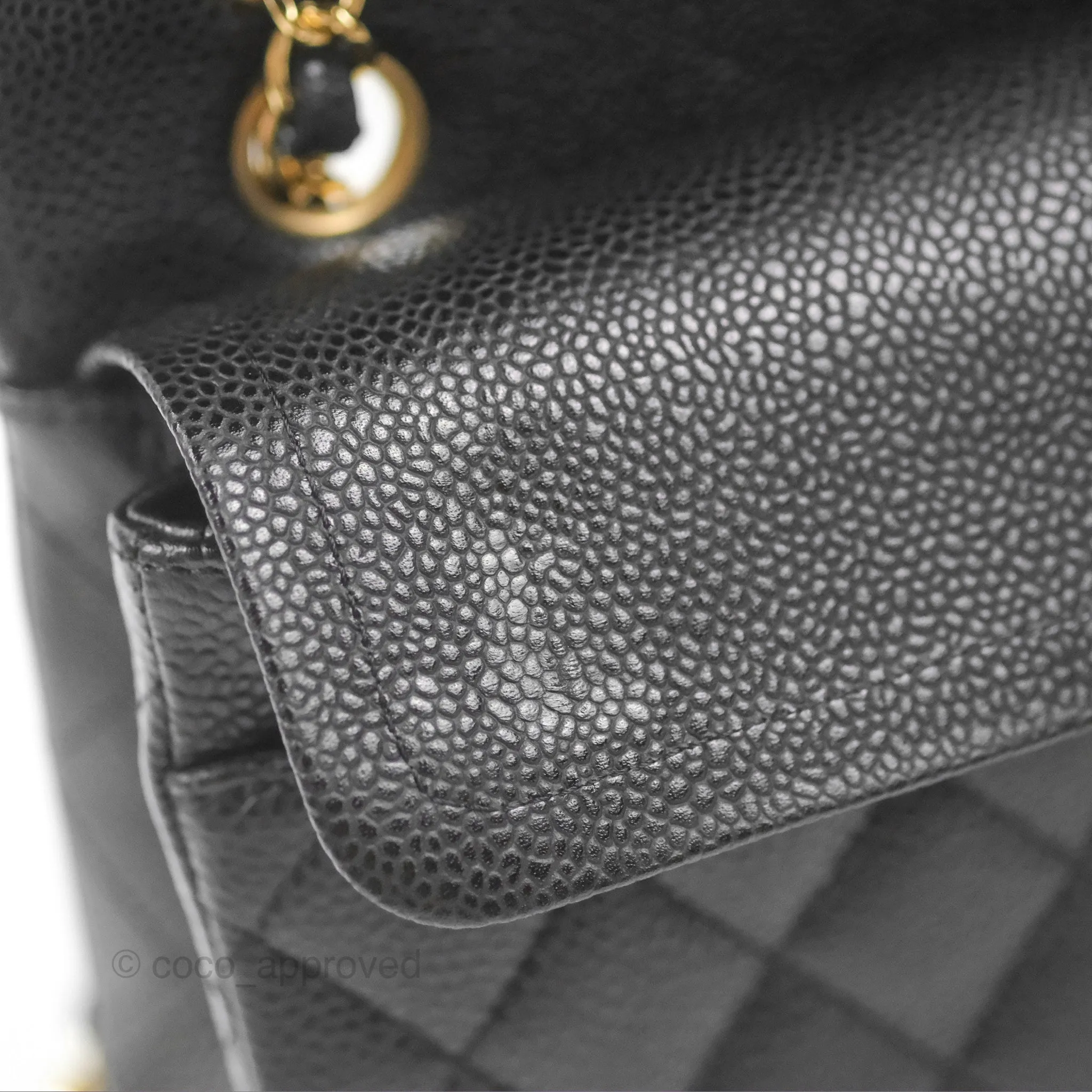 Chanel Small Classic Quilted Flap Black Caviar Gold Hardware