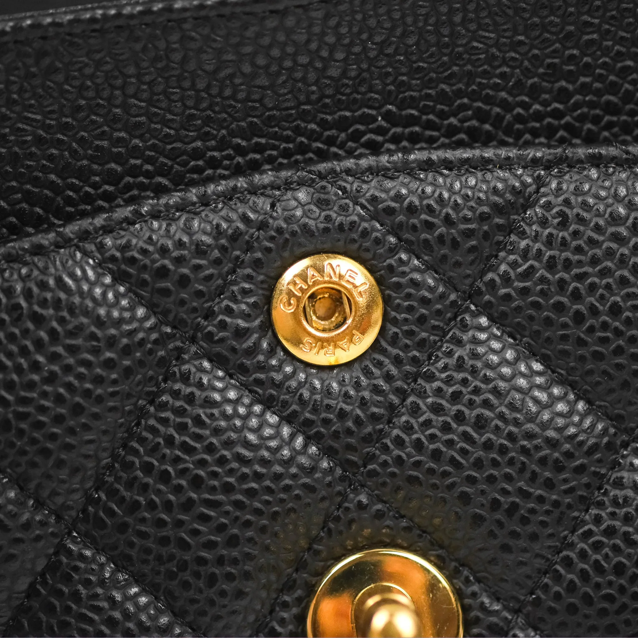 Chanel Small Classic Quilted Flap Black Caviar Gold Hardware