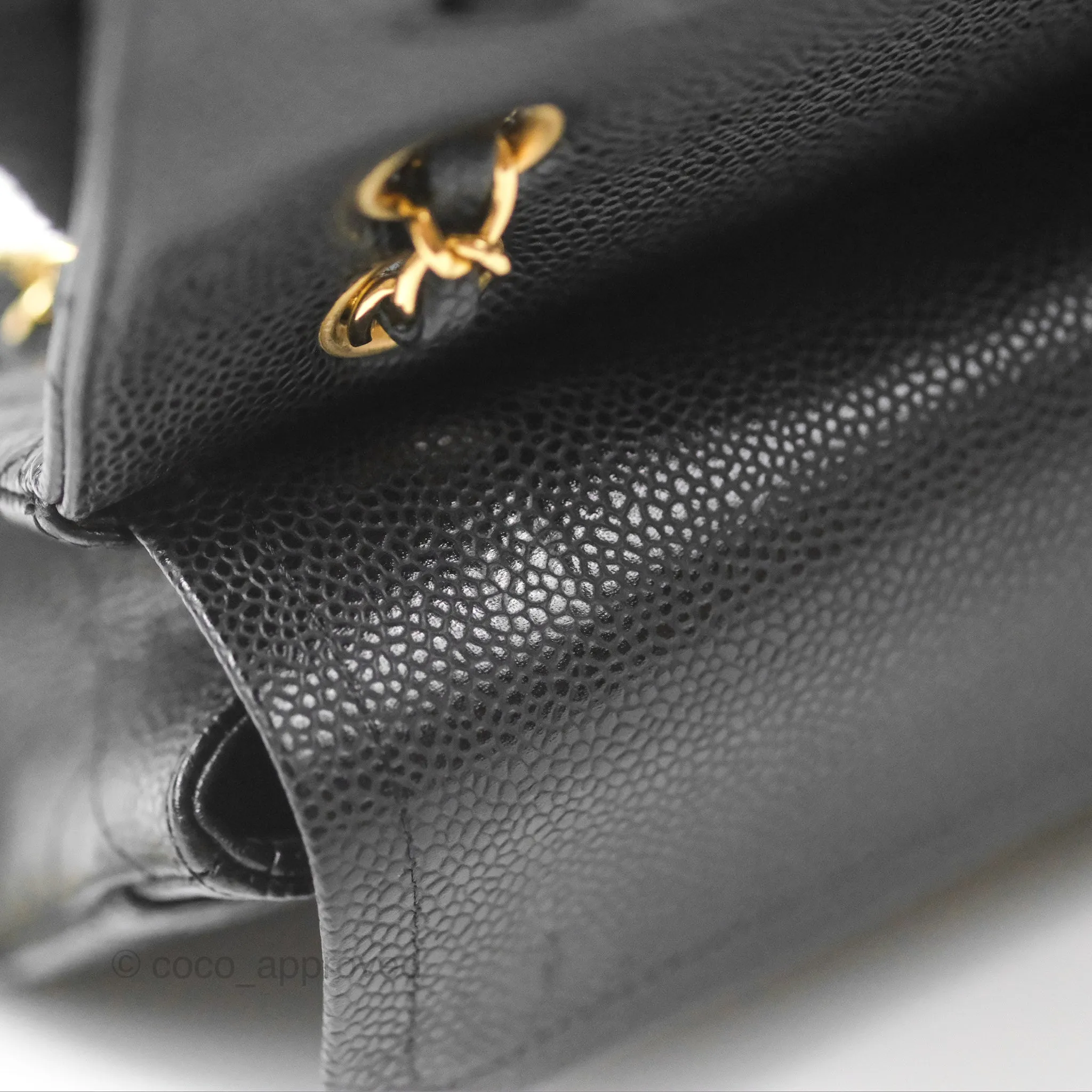 Chanel Small Classic Quilted Flap Black Caviar Gold Hardware