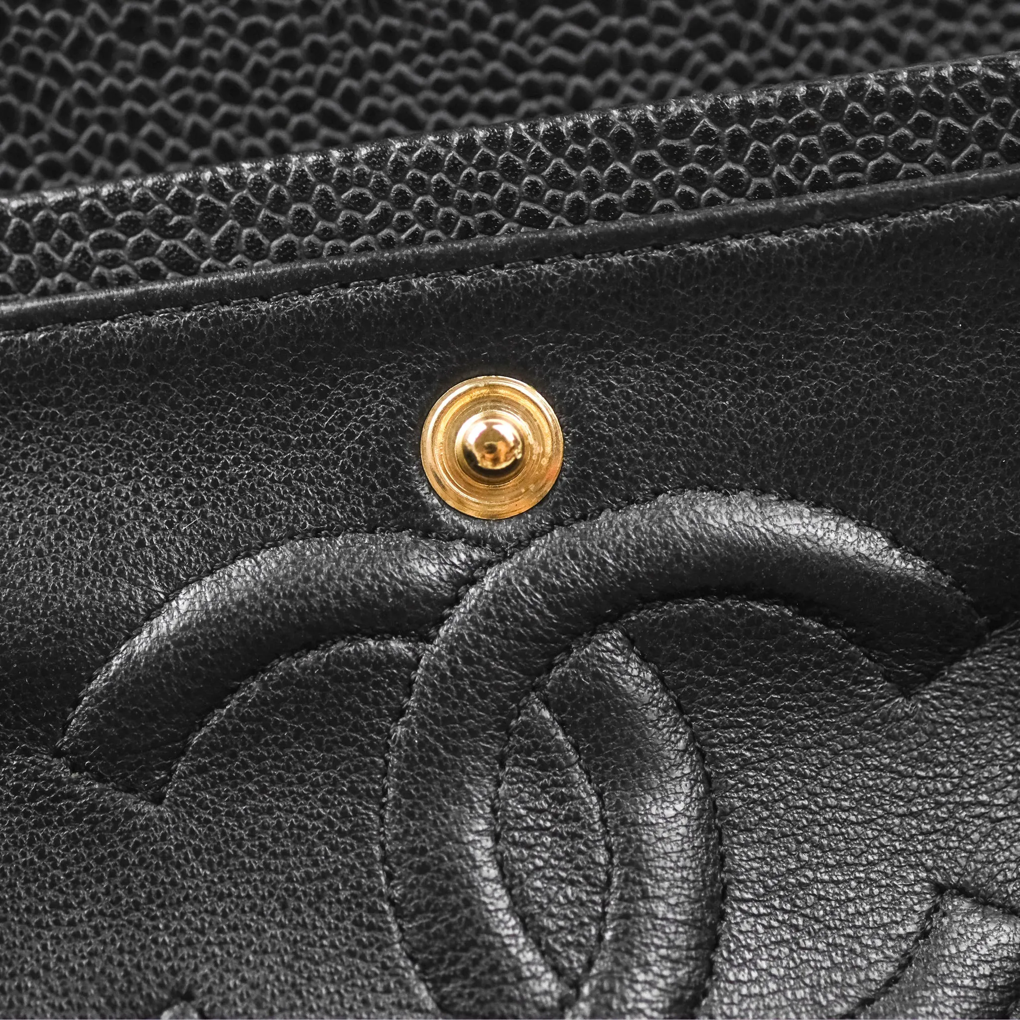 Chanel Small Classic Quilted Flap Black Caviar Gold Hardware