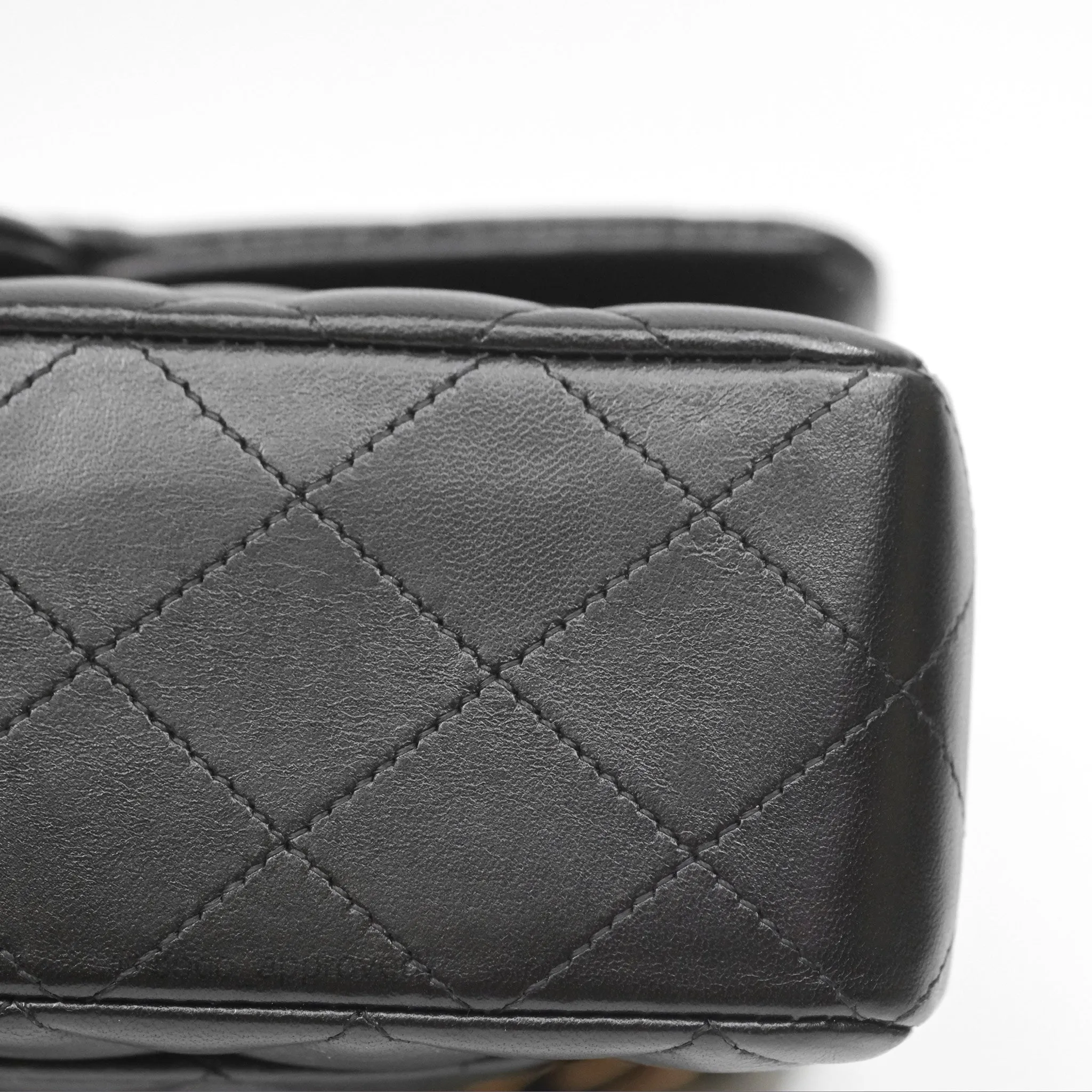 Chanel Small Classic Quilted Flap Black Lambskin Rose Gold Hardware