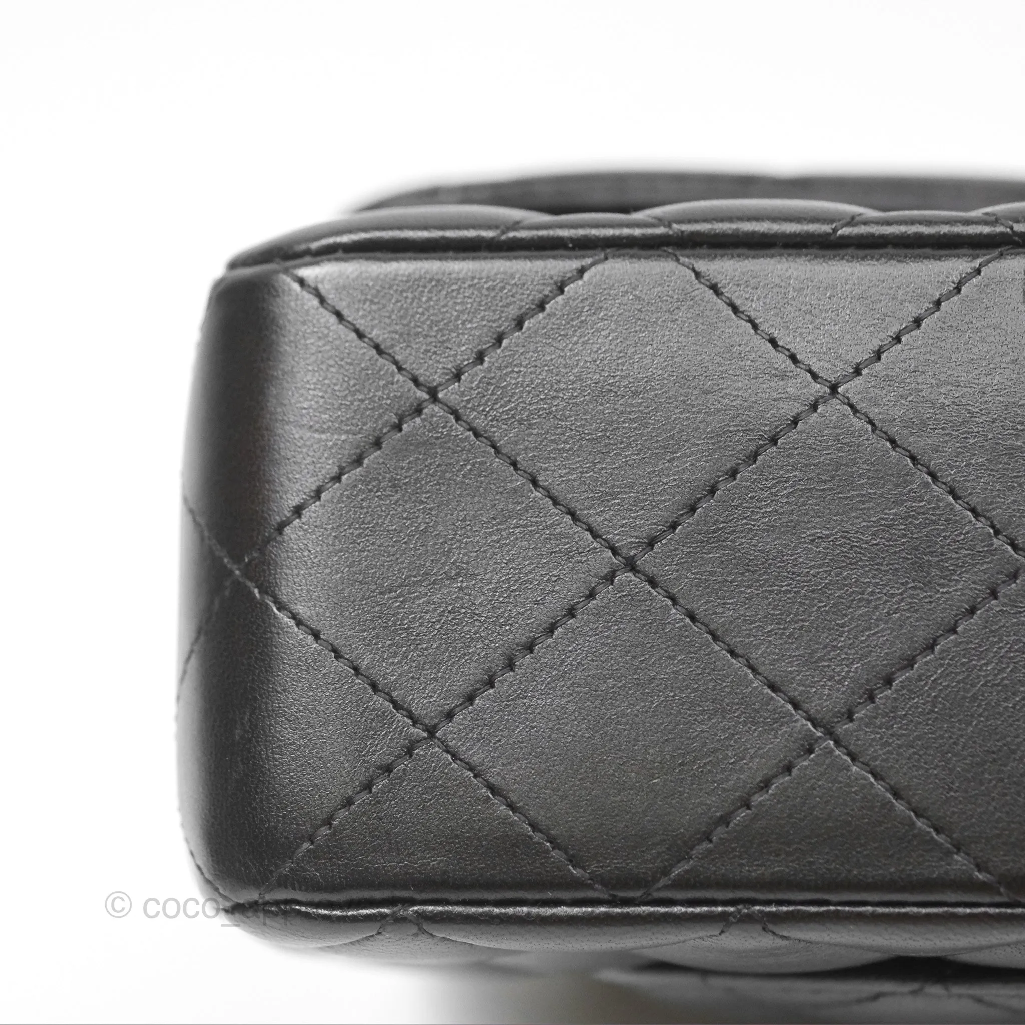 Chanel Small Classic Quilted Flap Black Lambskin Rose Gold Hardware