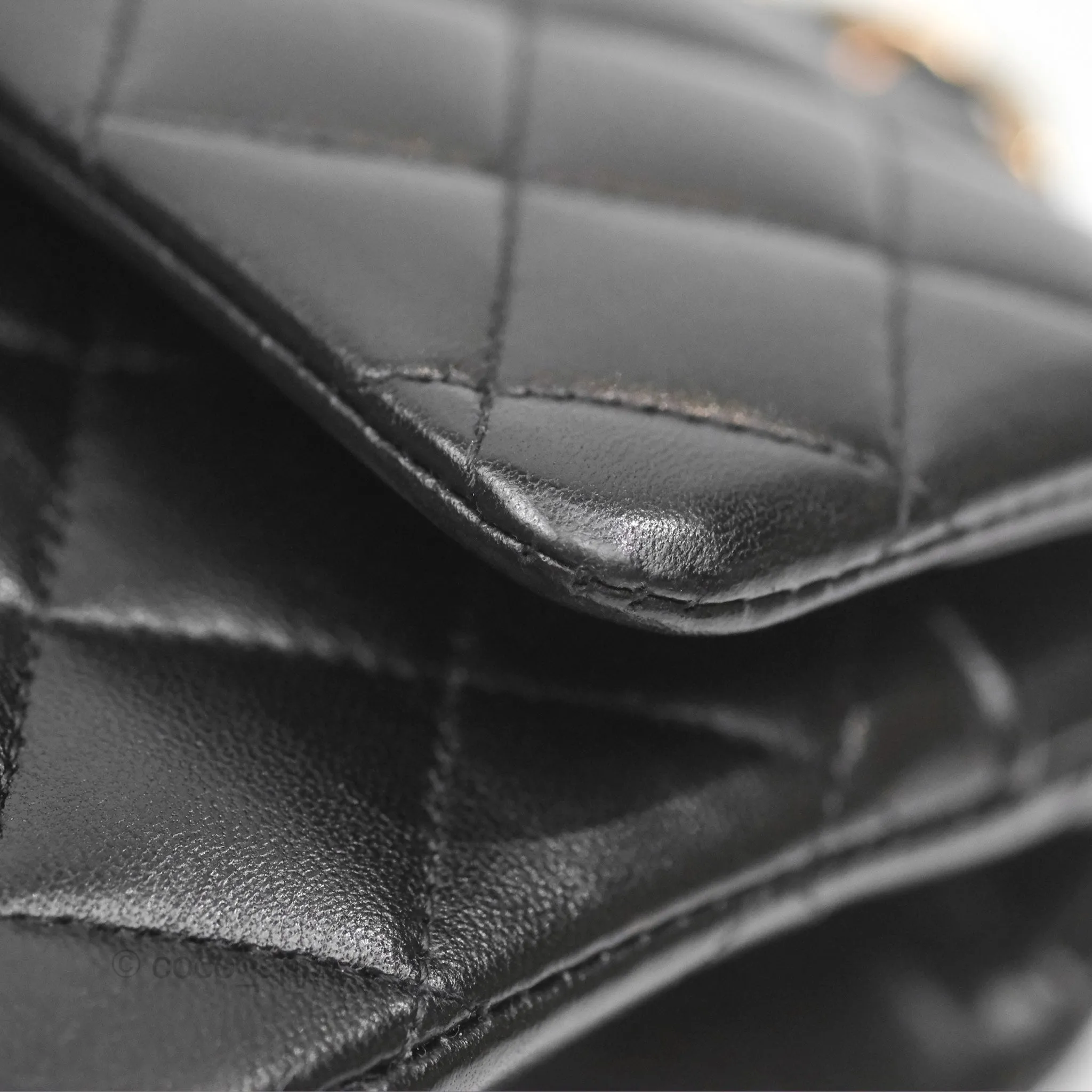 Chanel Small Classic Quilted Flap Black Lambskin Rose Gold Hardware