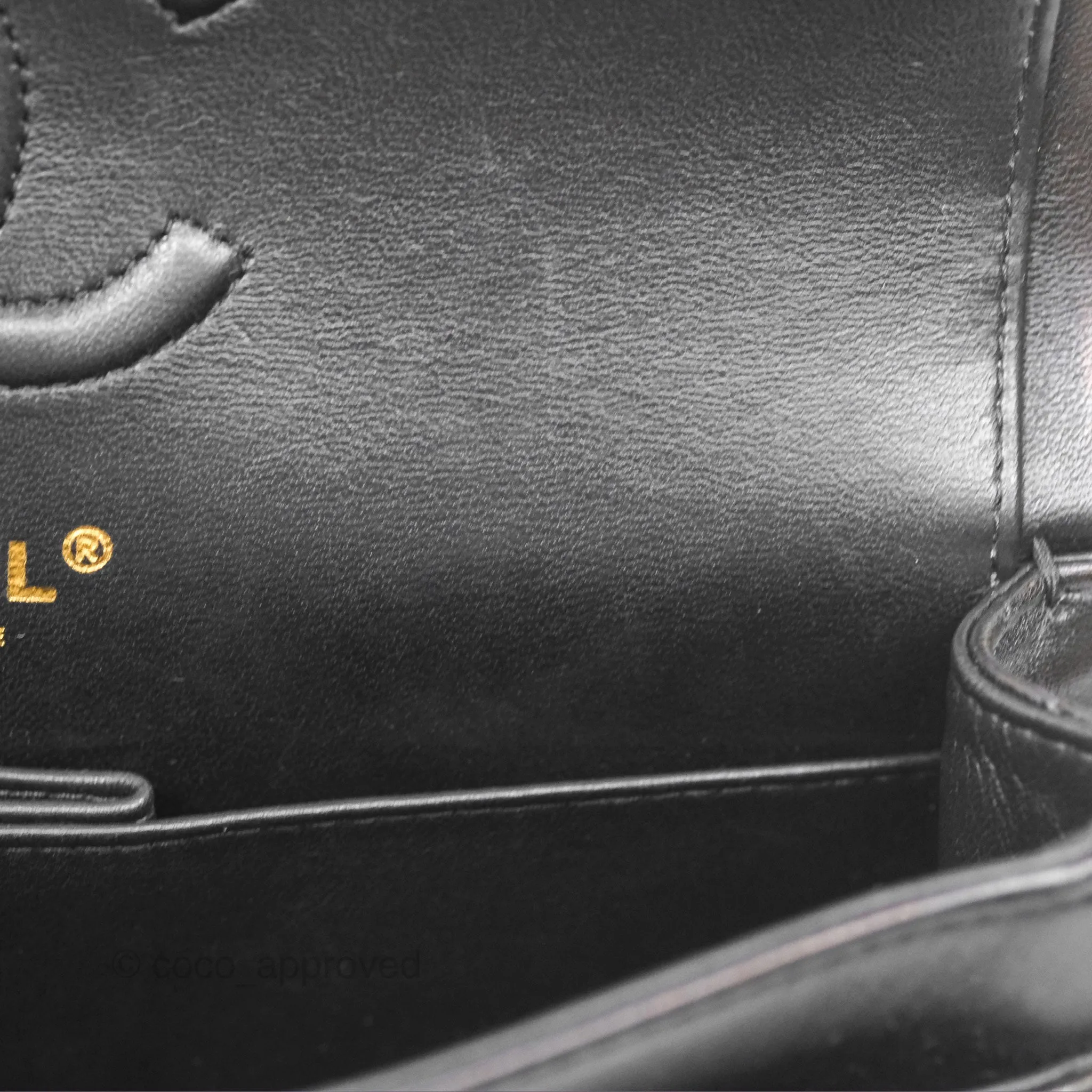 Chanel Small Classic Quilted Flap Black Lambskin Rose Gold Hardware