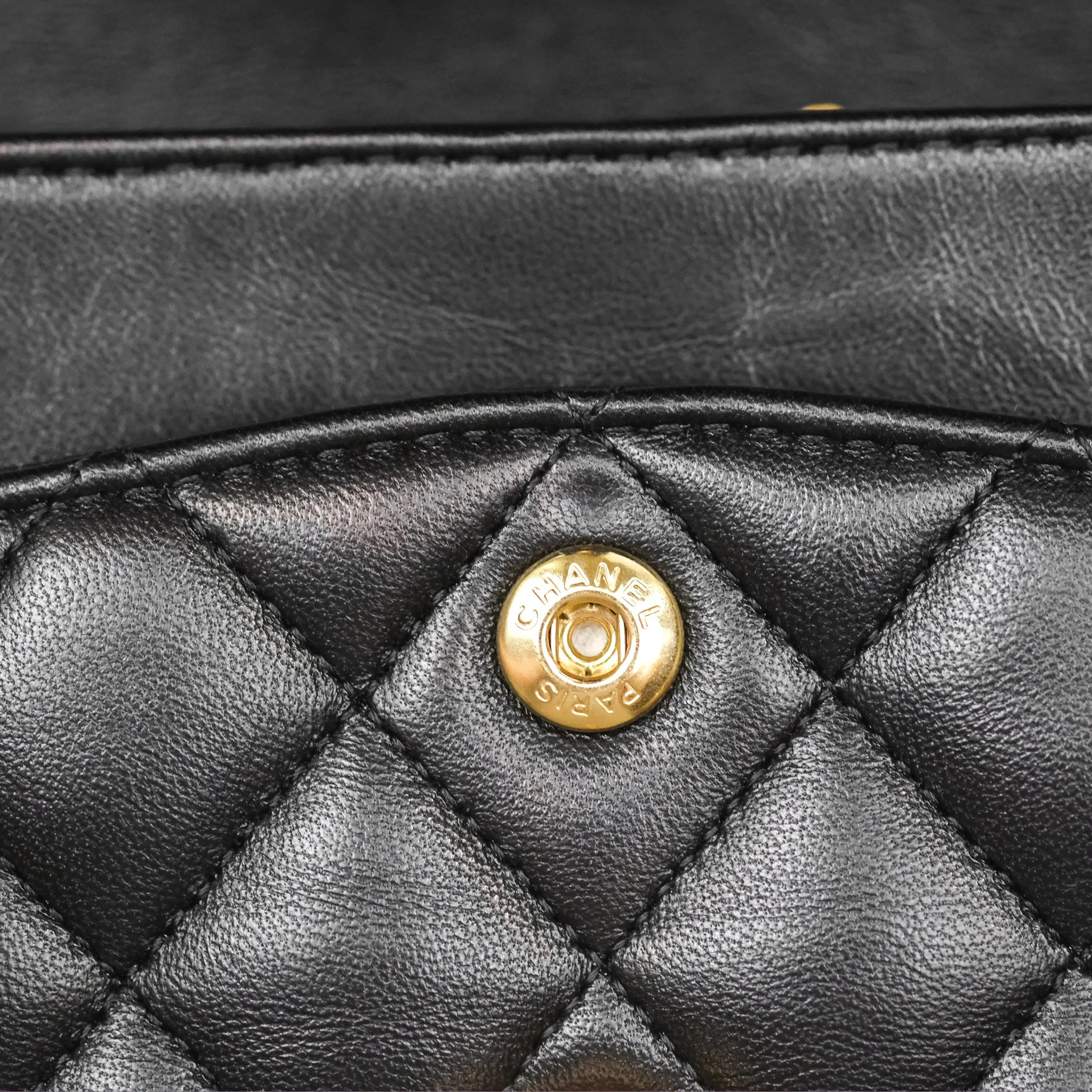 Chanel Small Classic Quilted Flap Black Lambskin Rose Gold Hardware
