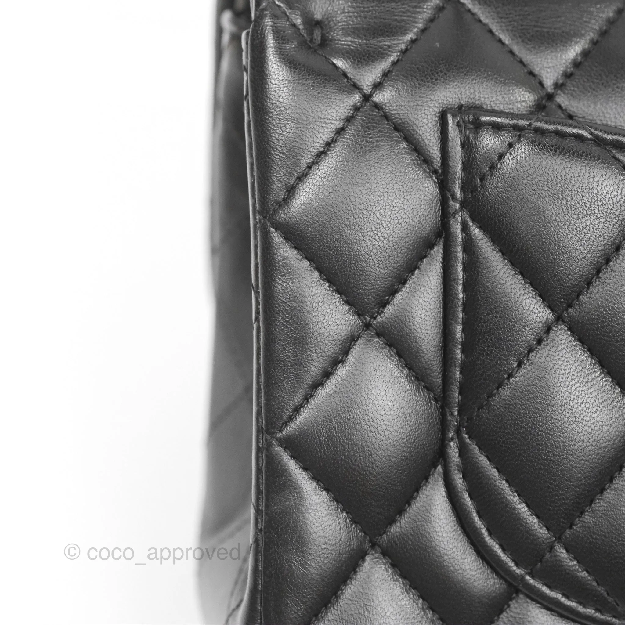 Chanel Small Classic Quilted Flap Black Lambskin Rose Gold Hardware