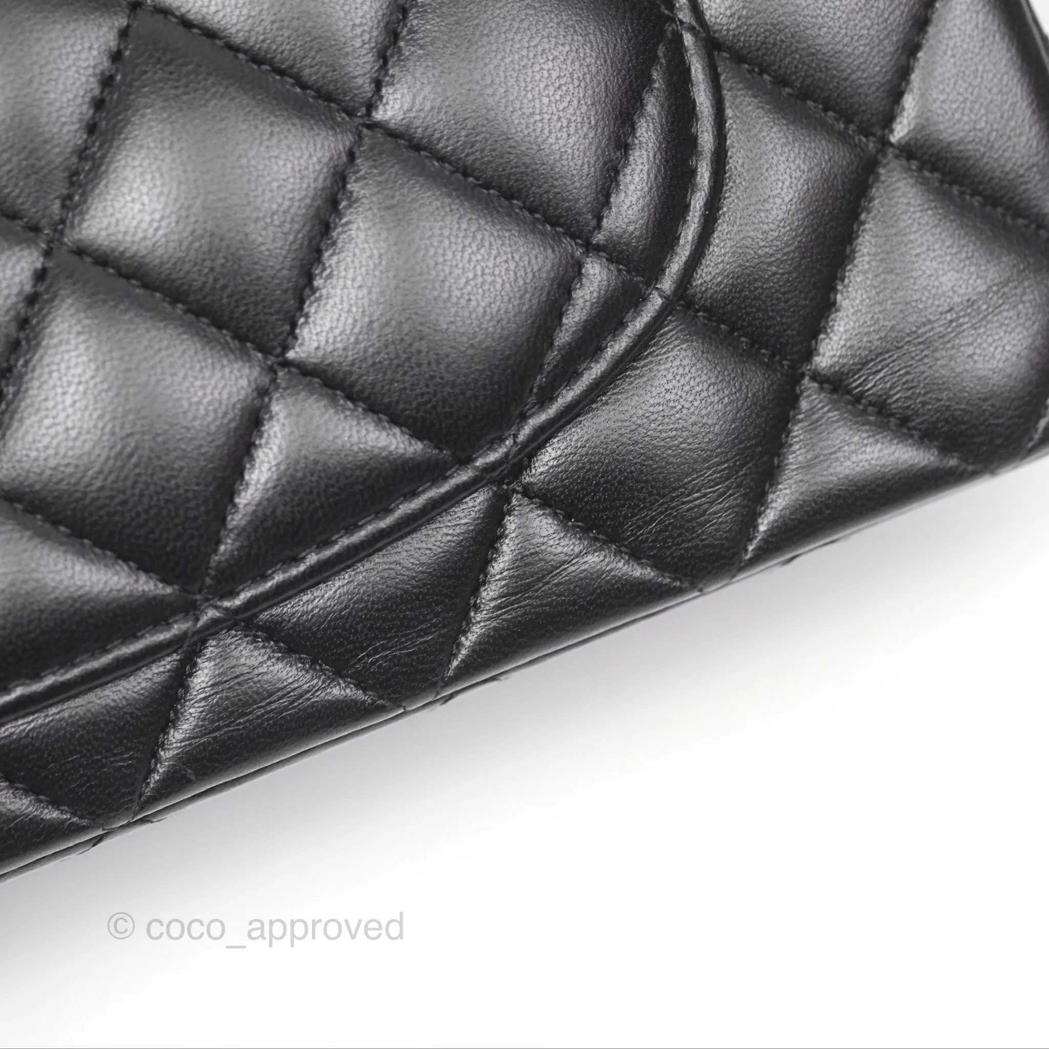 Chanel Small Classic Quilted Flap Black Lambskin Rose Gold Hardware