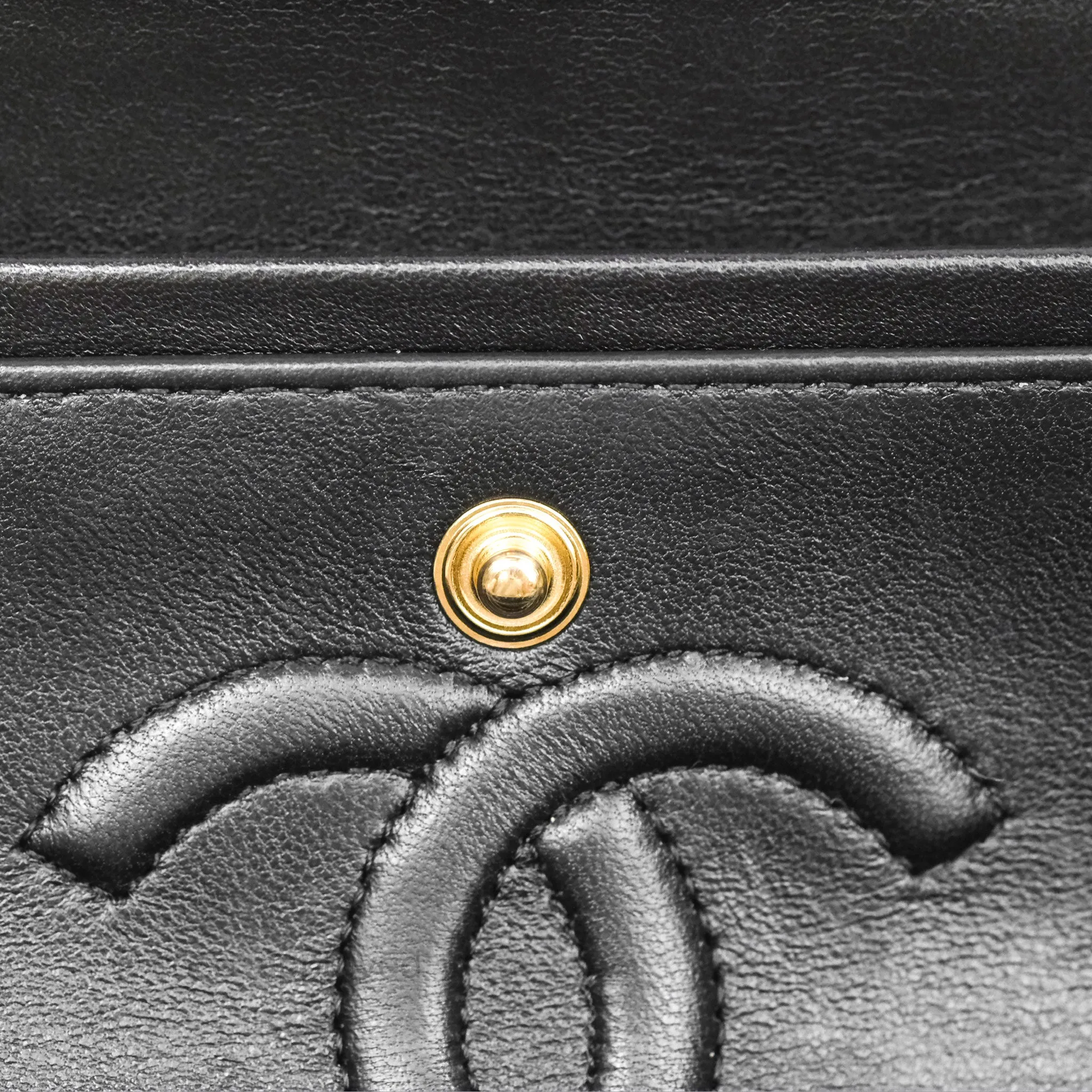 Chanel Small Classic Quilted Flap Black Lambskin Rose Gold Hardware