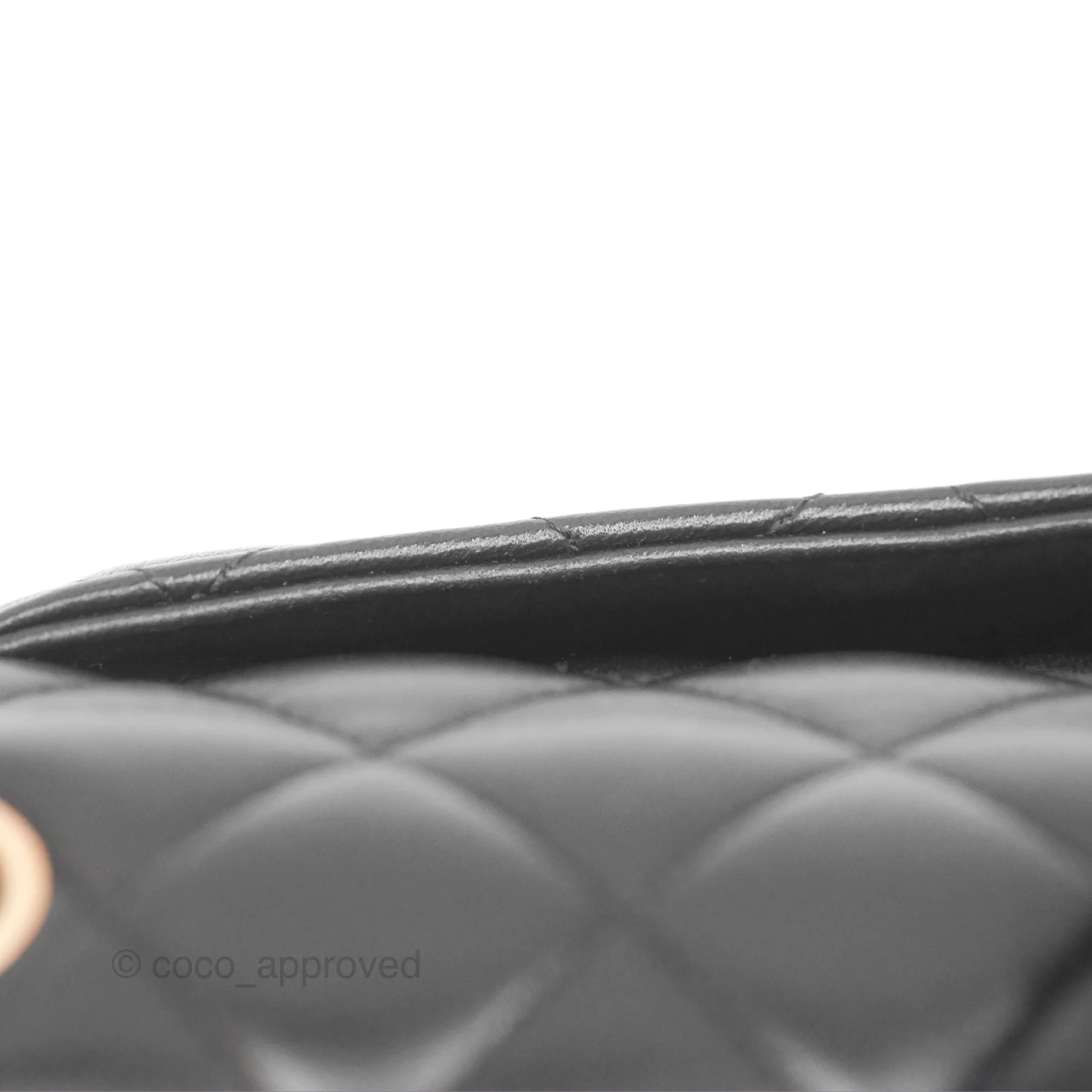 Chanel Small Classic Quilted Flap Black Lambskin Rose Gold Hardware